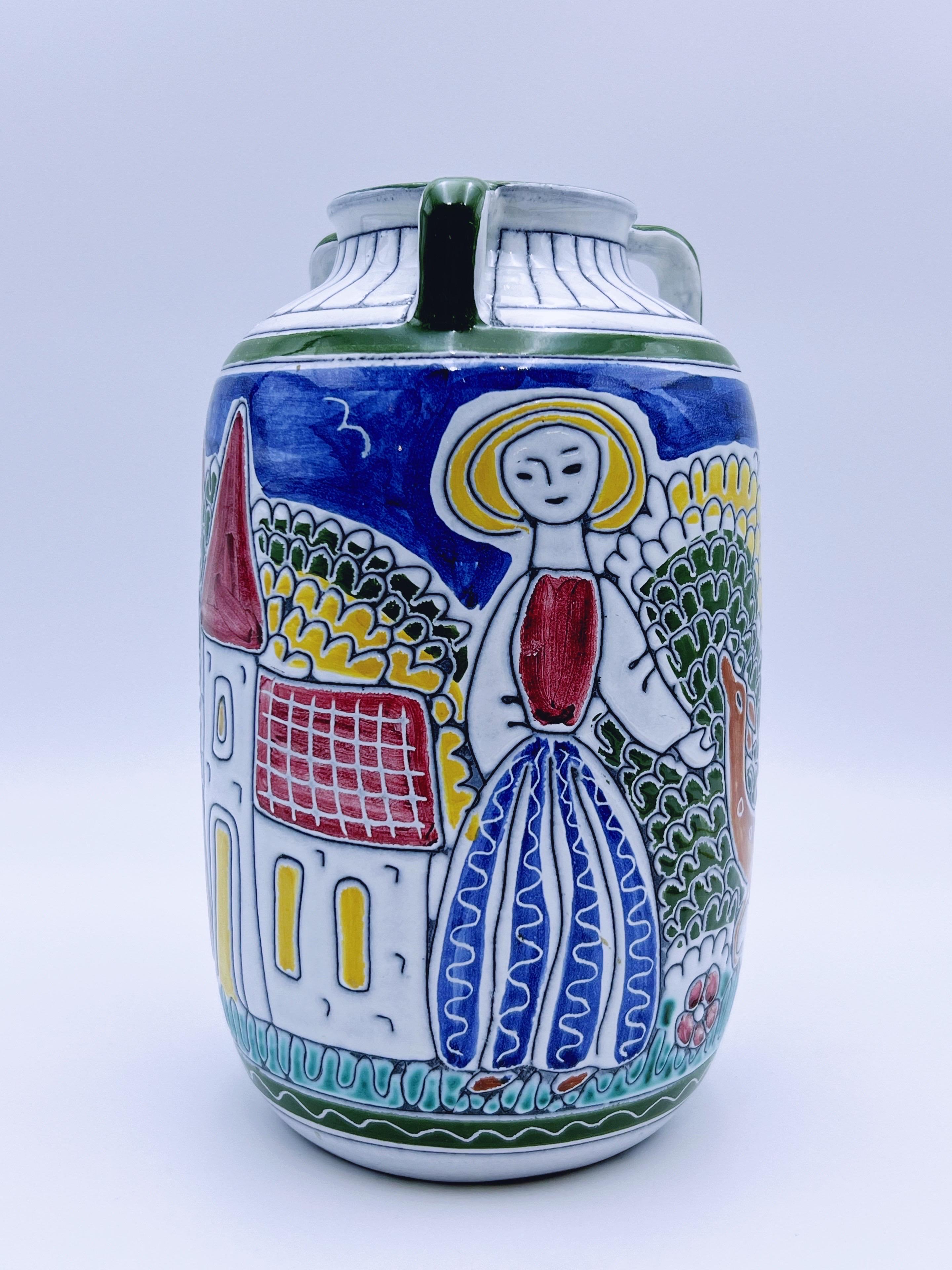 Vaso / urna in ceramica dal design moderno norvegese degli anni '50 di Kaare Berven Fjeldsaa In condizioni ottime in vendita a Skien, NO