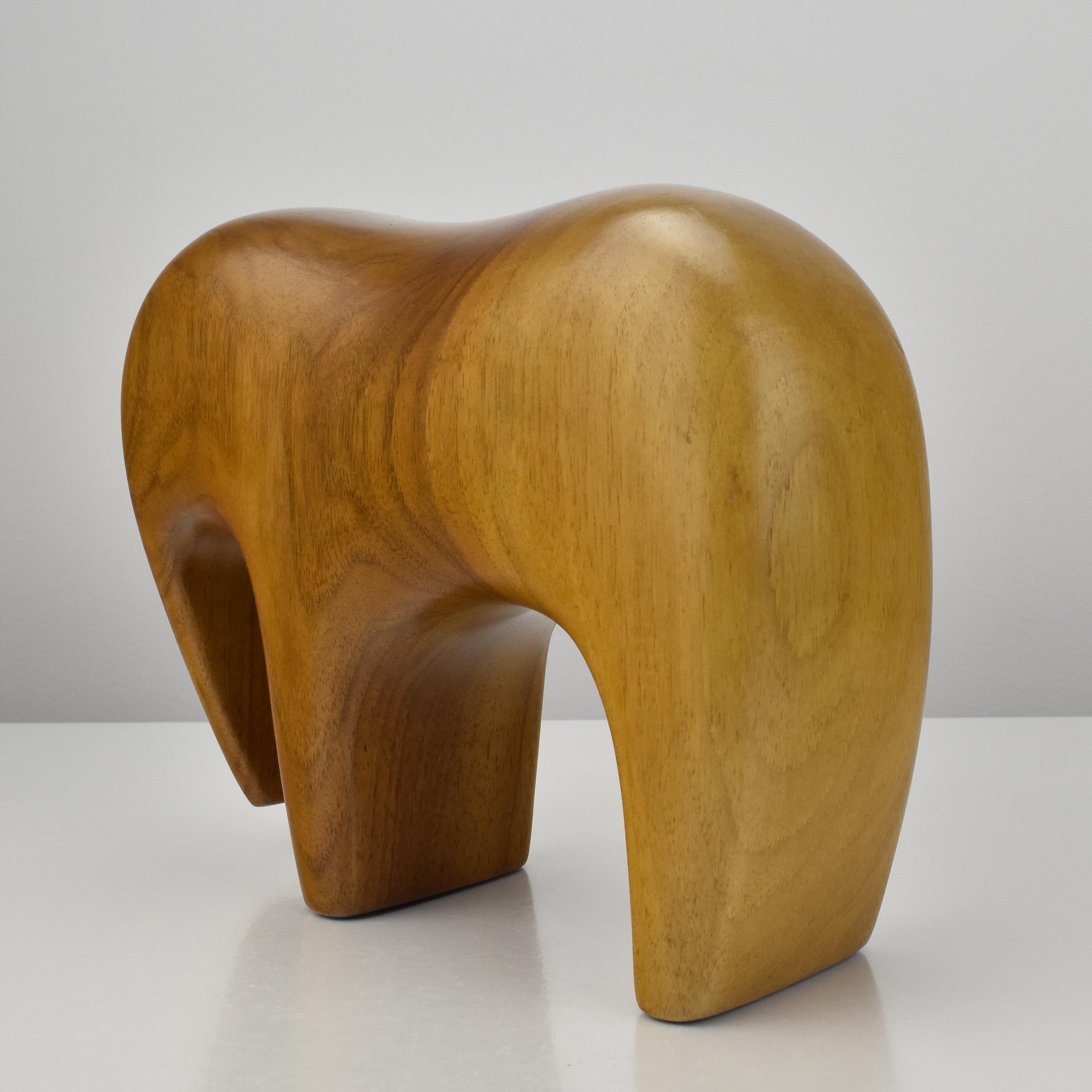 1950s Norwegian Teak Elephant Figure Sculpture Midcentury Arne Tjomsland Style For Sale 2