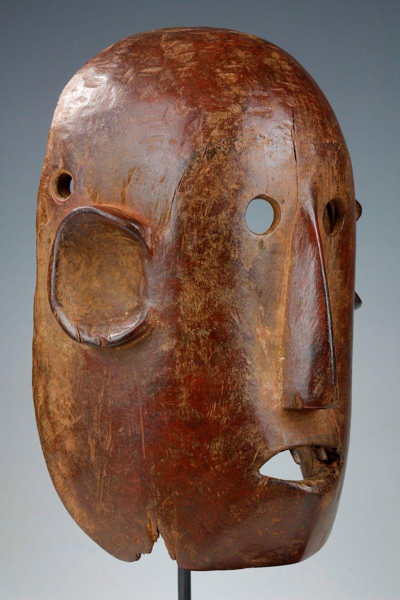 Tribal 1950's Nyamwezi Mask With Inserted Wooden Teeth, Tanzania For Sale