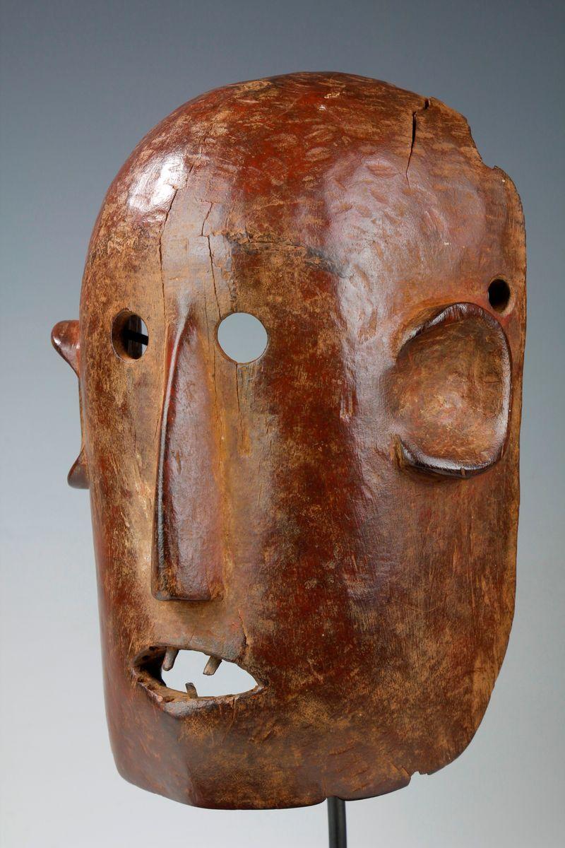 Tanzanian 1950's Nyamwezi Mask With Inserted Wooden Teeth, Tanzania For Sale