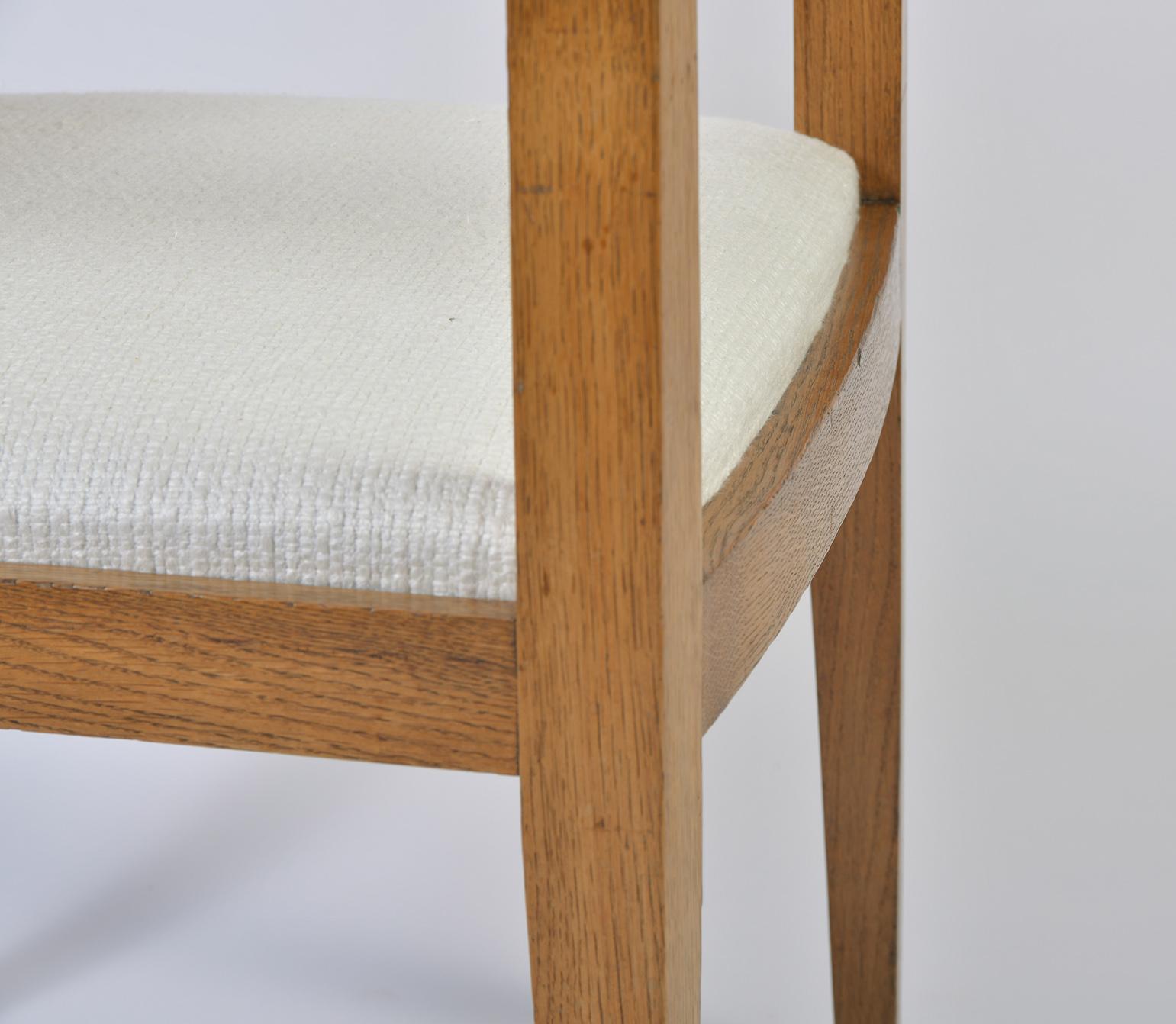1950s Oak and Cane Armchair by Emile Seigneur 1