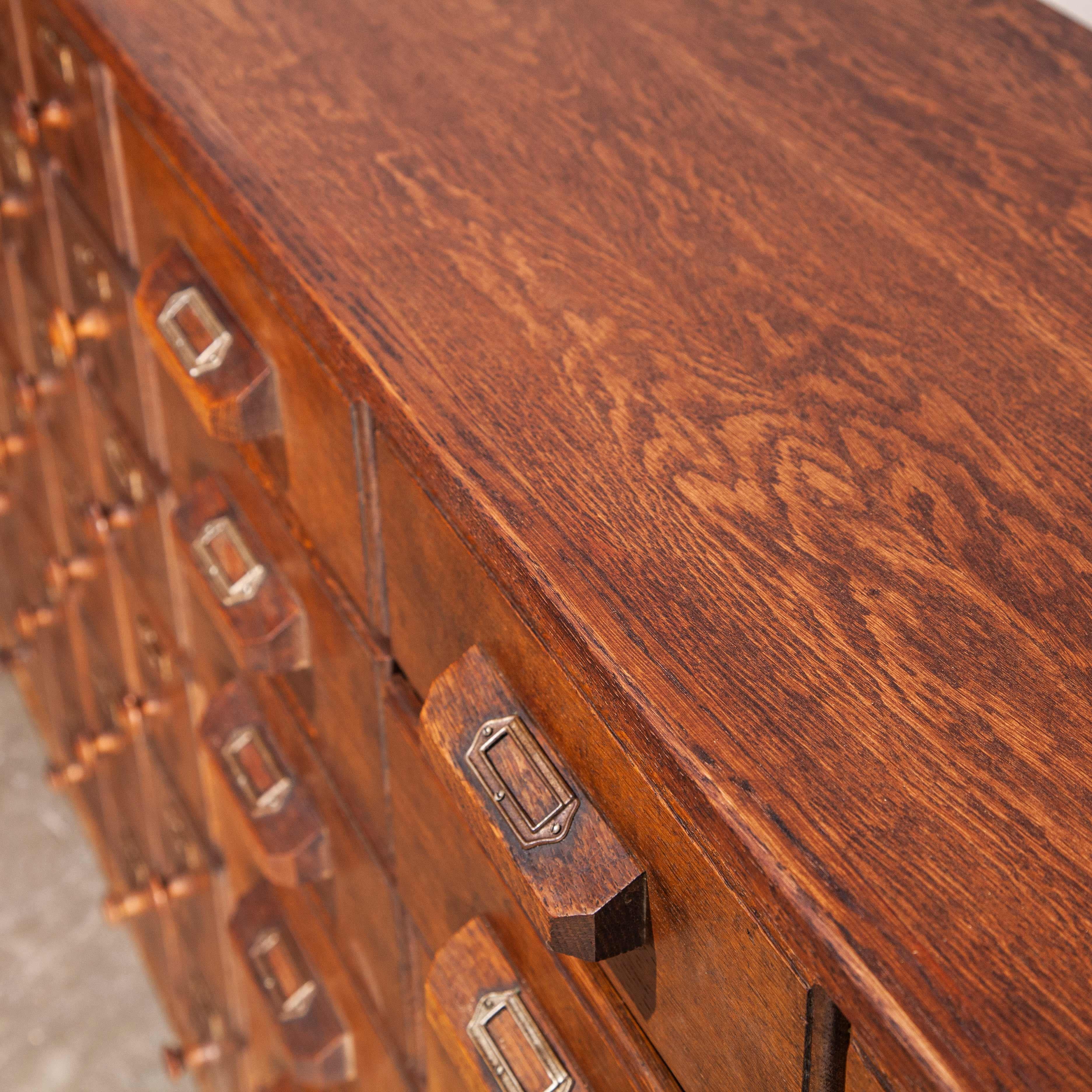 1950s Oak Apothecary Multi Drawer Chest Of Drawers, Fifty Four Drawers 1