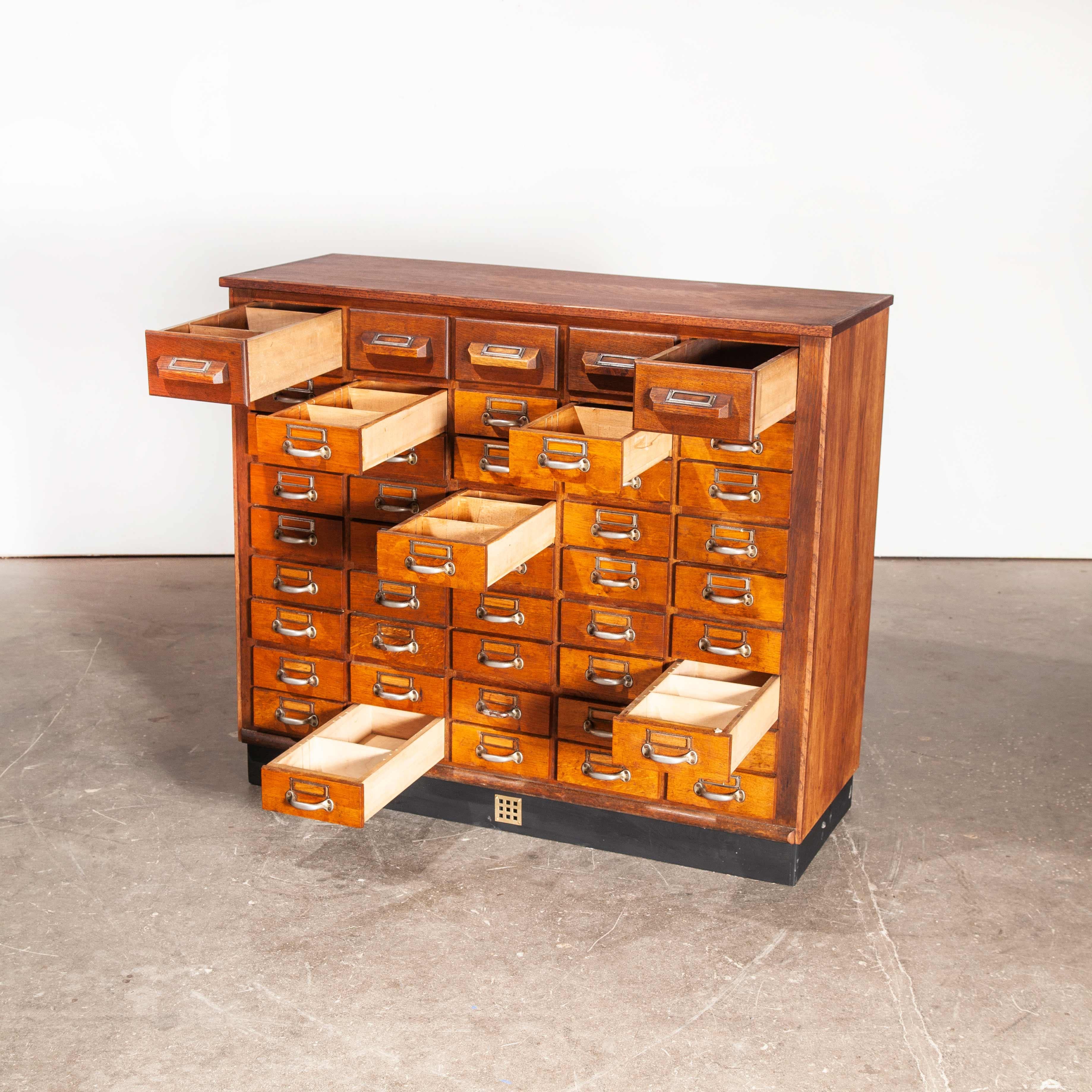 1950s Oak Apothecary Multi Drawer Chest of Drawers, Forty Five Drawers 4