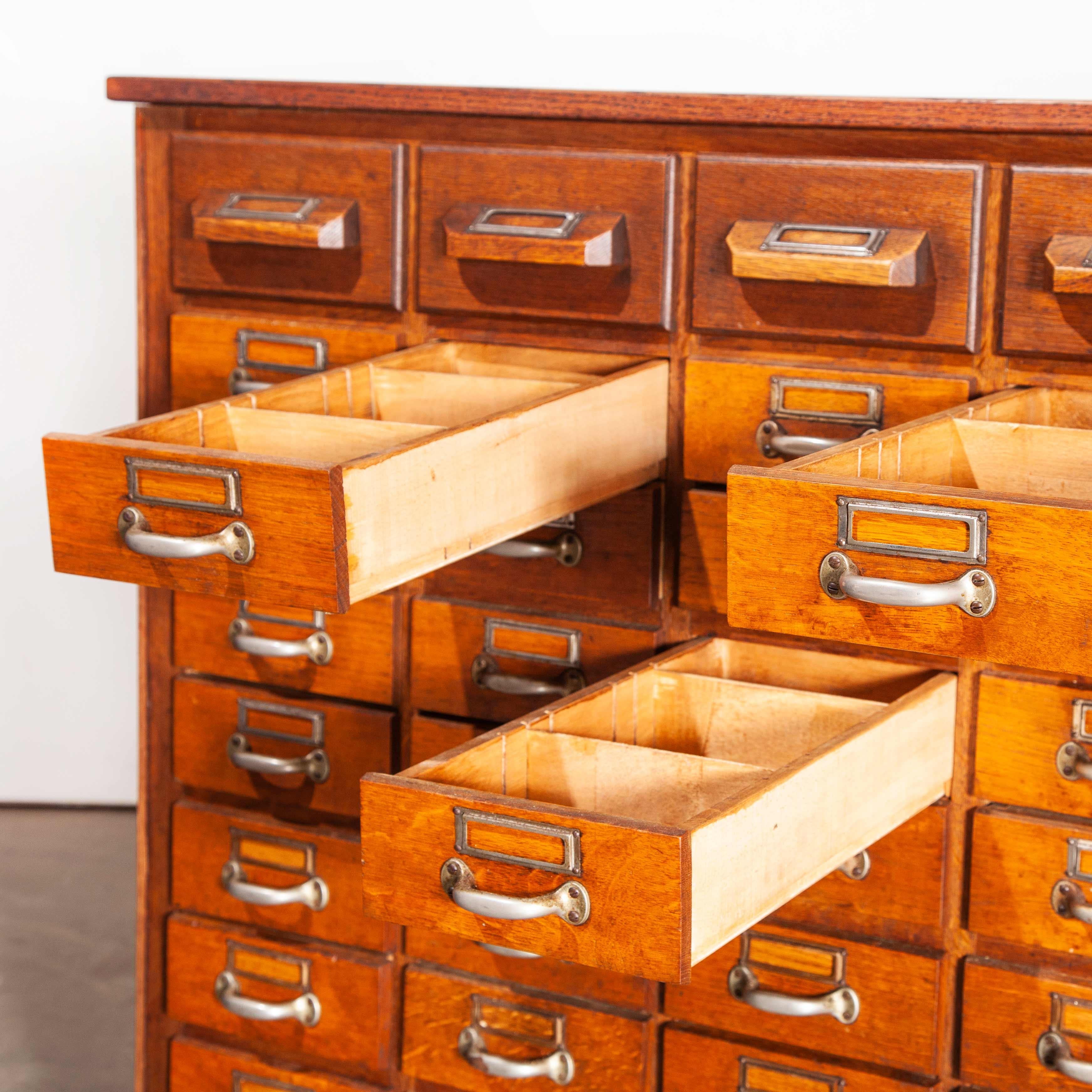 1950s Oak Apothecary Multi Drawer Chest of Drawers, Forty Five Drawers 3