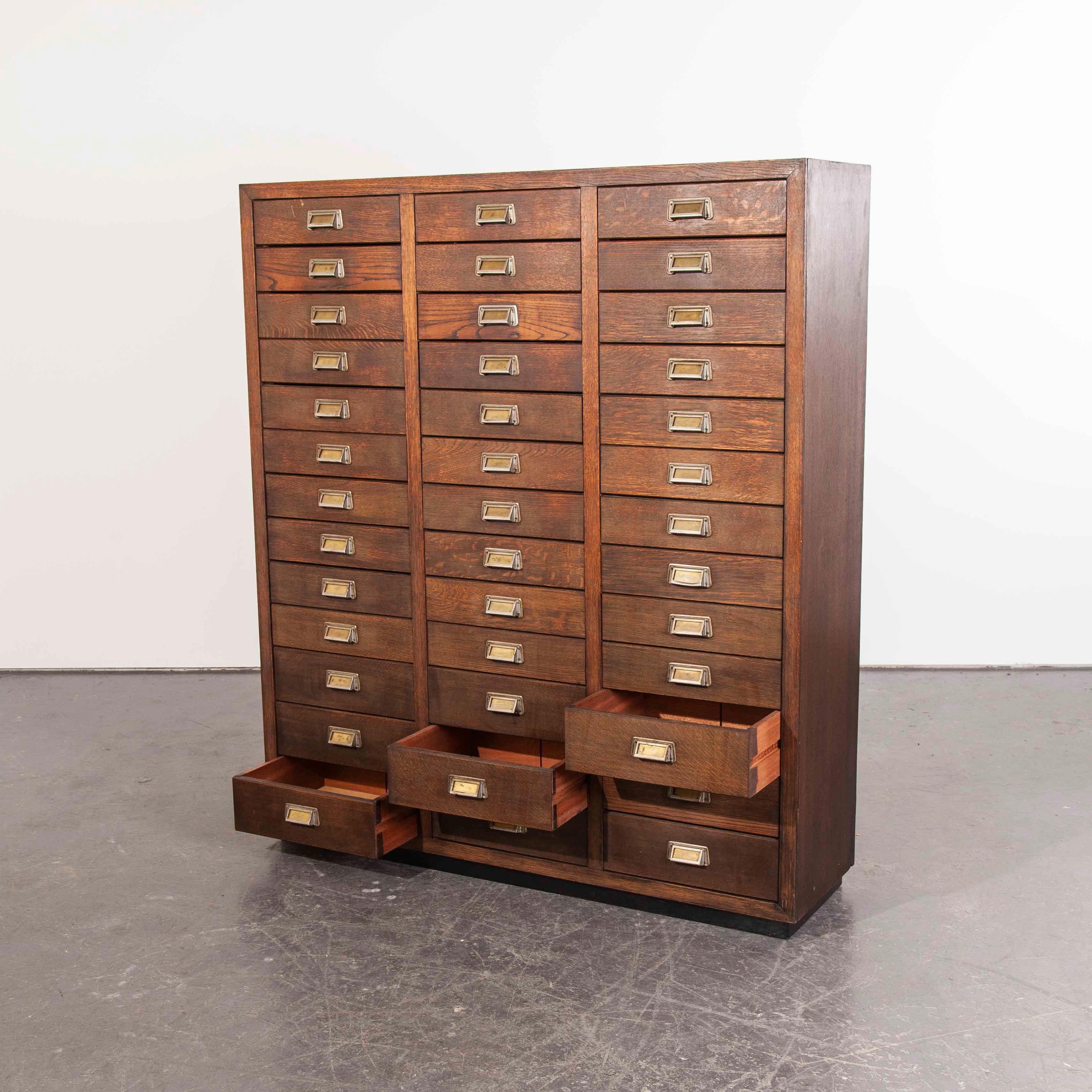 1950s Oak Apothecary Multi Drawer Chest of Drawers, Thirty Nine Drawers 8