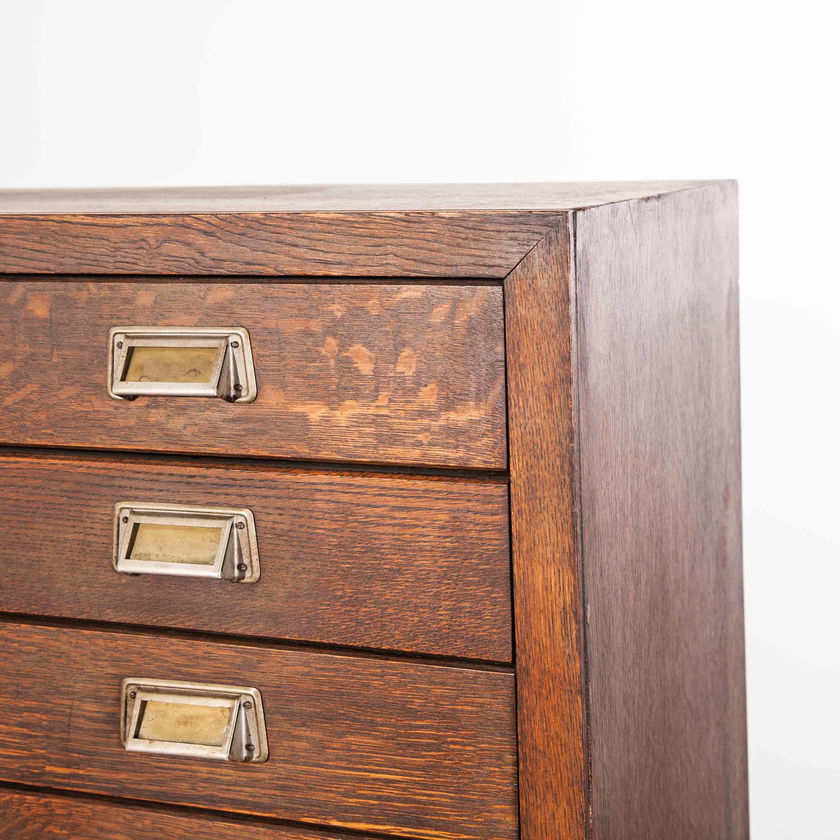 1950s Oak Apothecary Multi Drawer Chest of Drawers, Thirty Nine Drawers 10