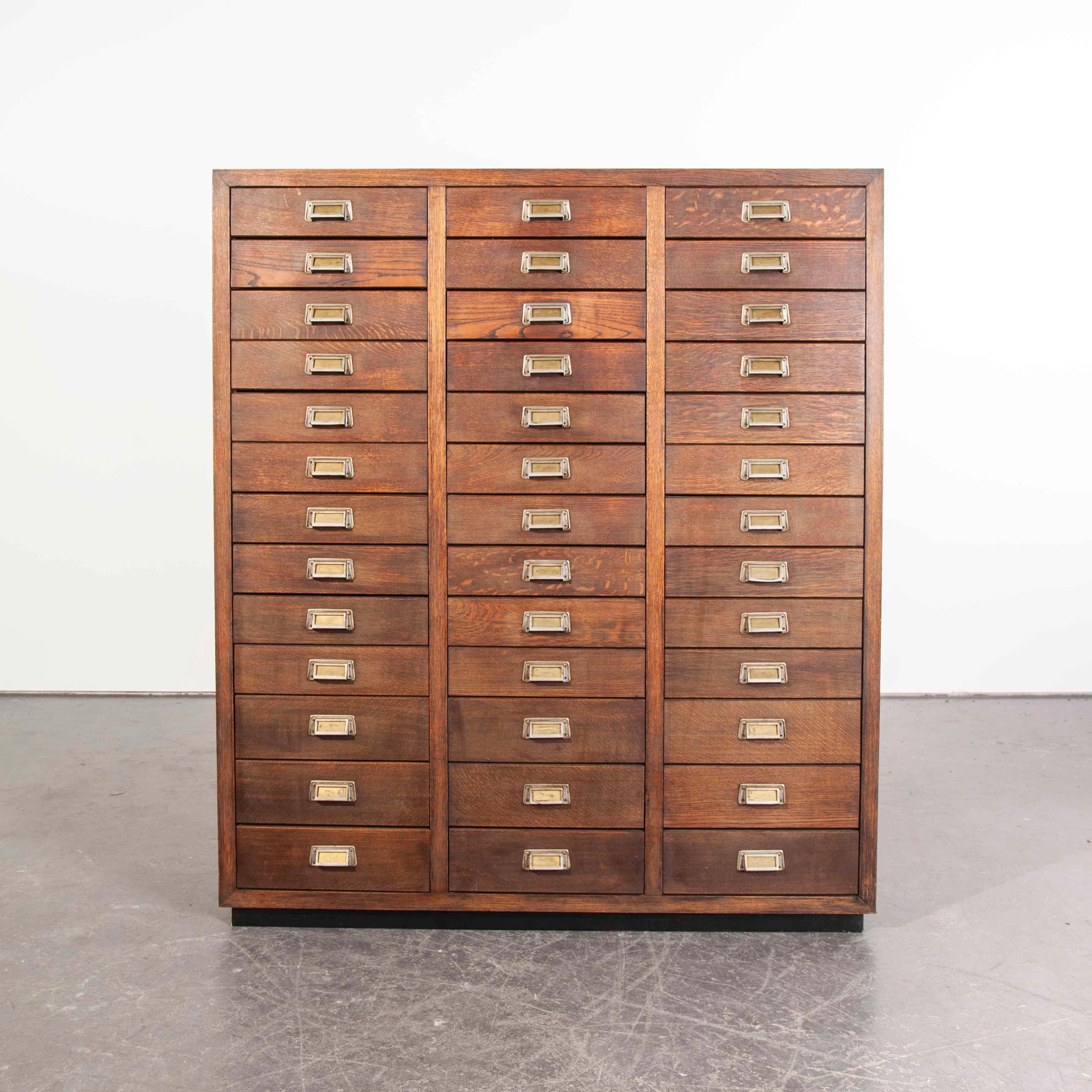 1950s Oak Apothecary Multi Drawer Chest of Drawers, Thirty Nine Drawers 13