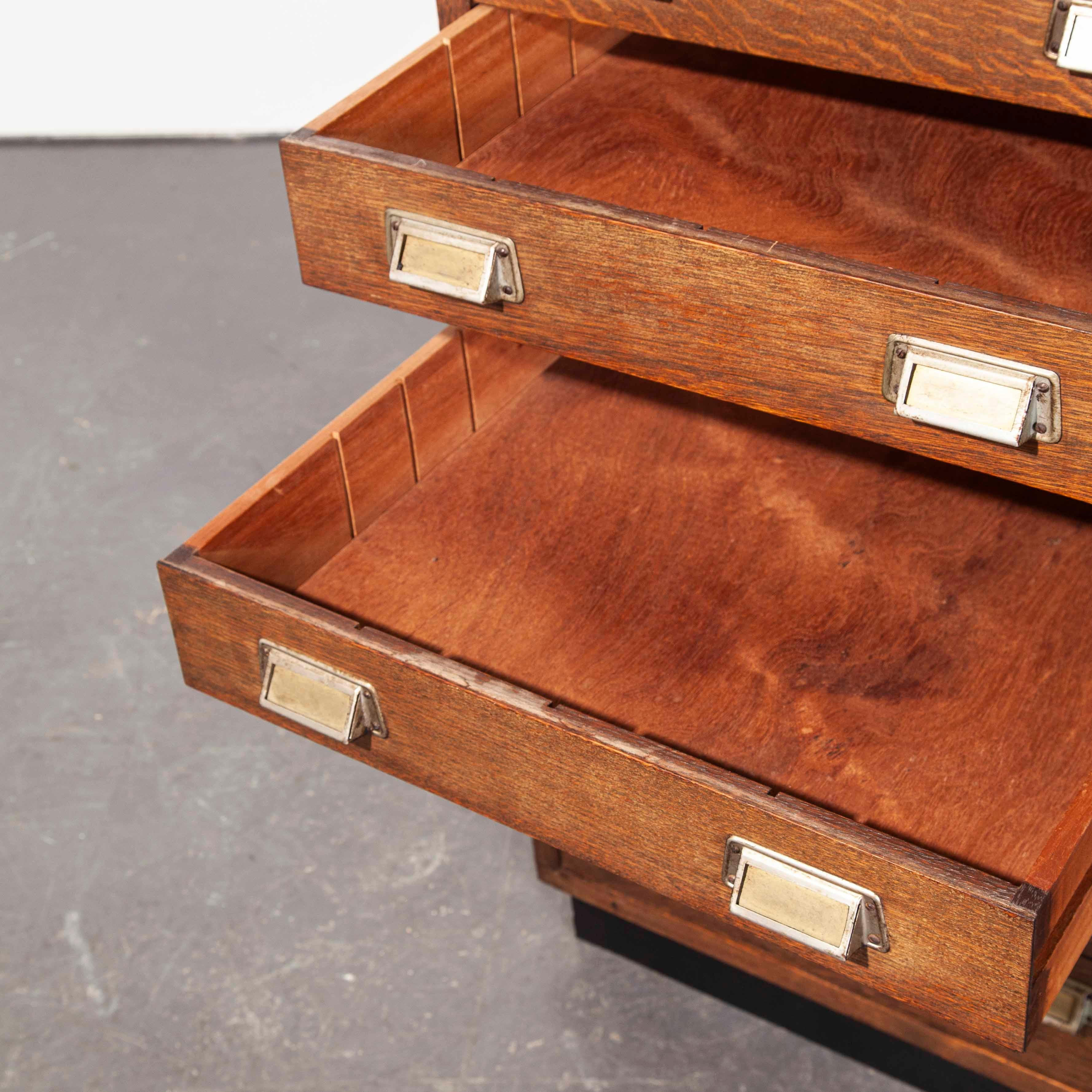 1950s Oak Apothecary Multi Drawer Chest Of Drawers, Twenty Eight Drawers 5