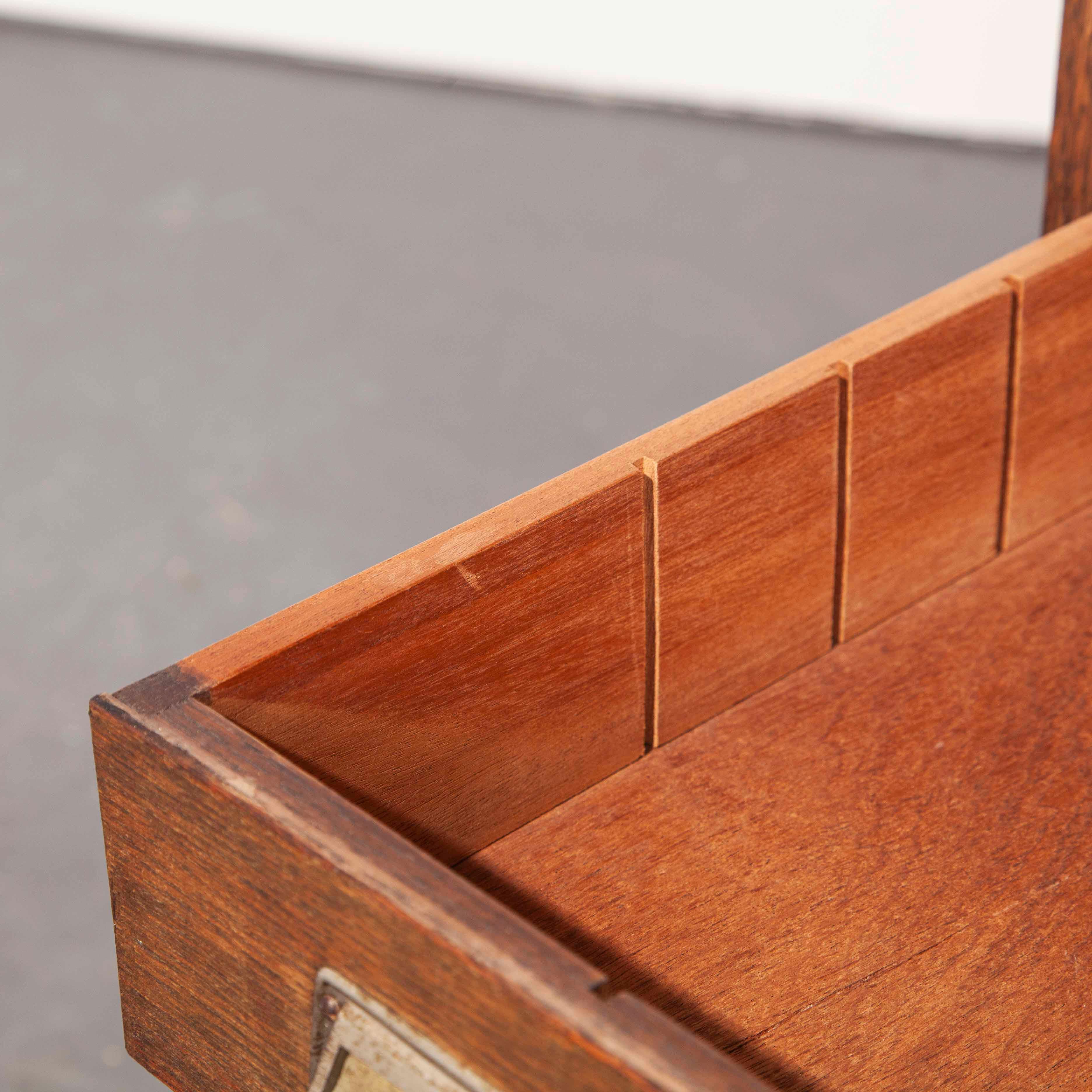 1950s Oak Apothecary Multi Drawer Chest Of Drawers, Twenty Eight Drawers 6