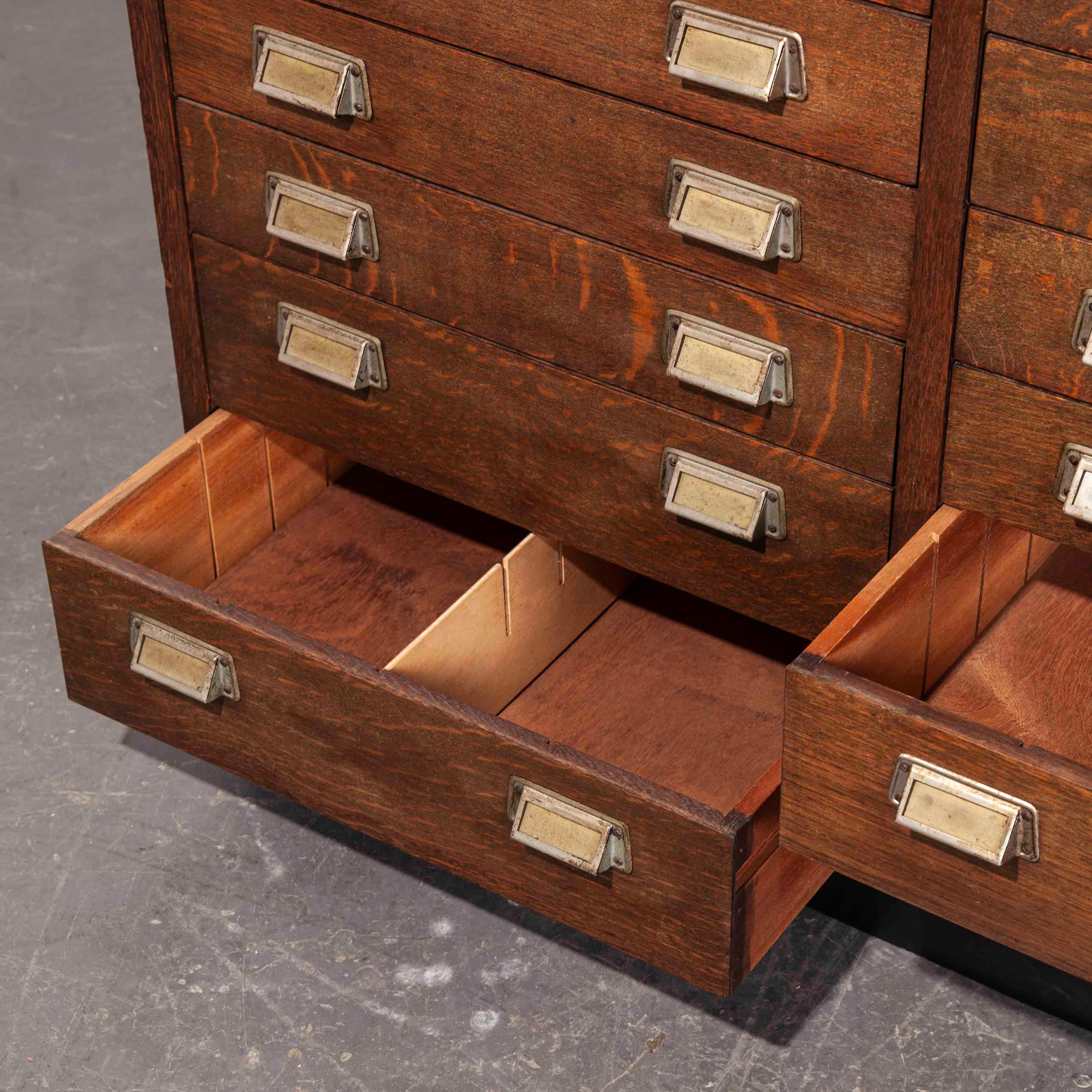 1950s Oak Apothecary Multi Drawer Chest Of Drawers, Twenty Eight Drawers 11