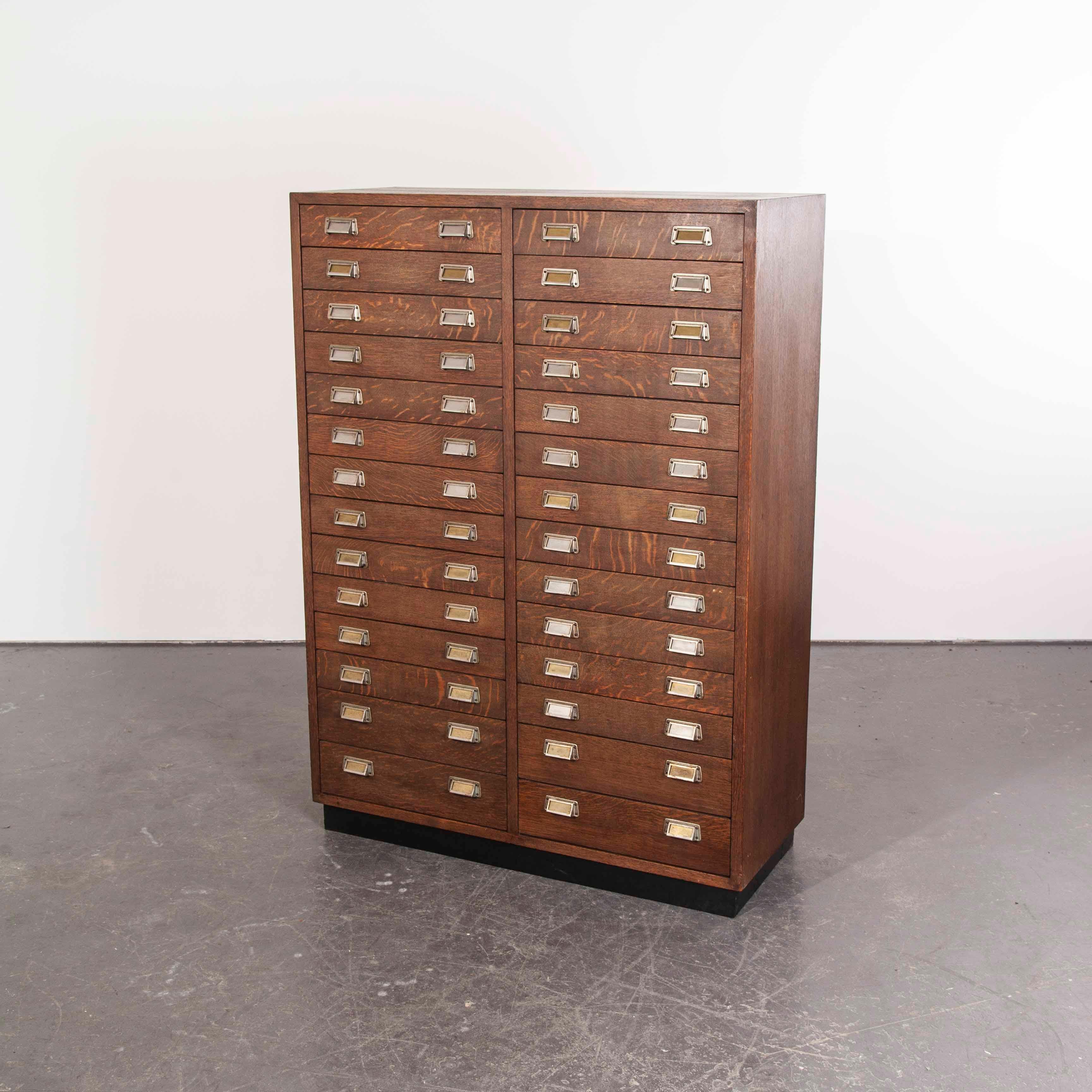 1950s Oak Apothecary Multi Drawer Chest of Drawers, Twenty Eight Drawers 15