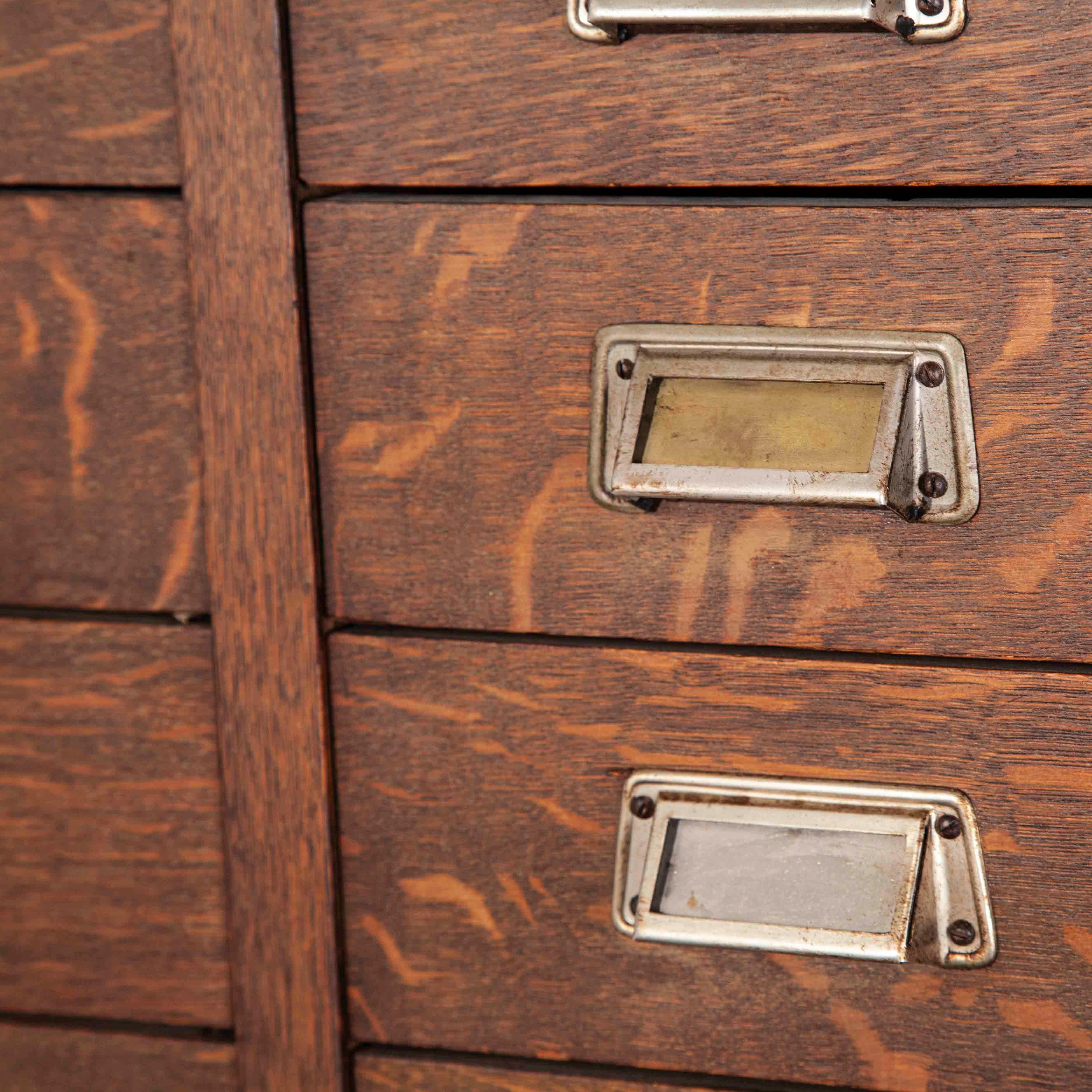 Mid-20th Century 1950s Oak Apothecary Multi Drawer Chest of Drawers, Twenty Eight Drawers