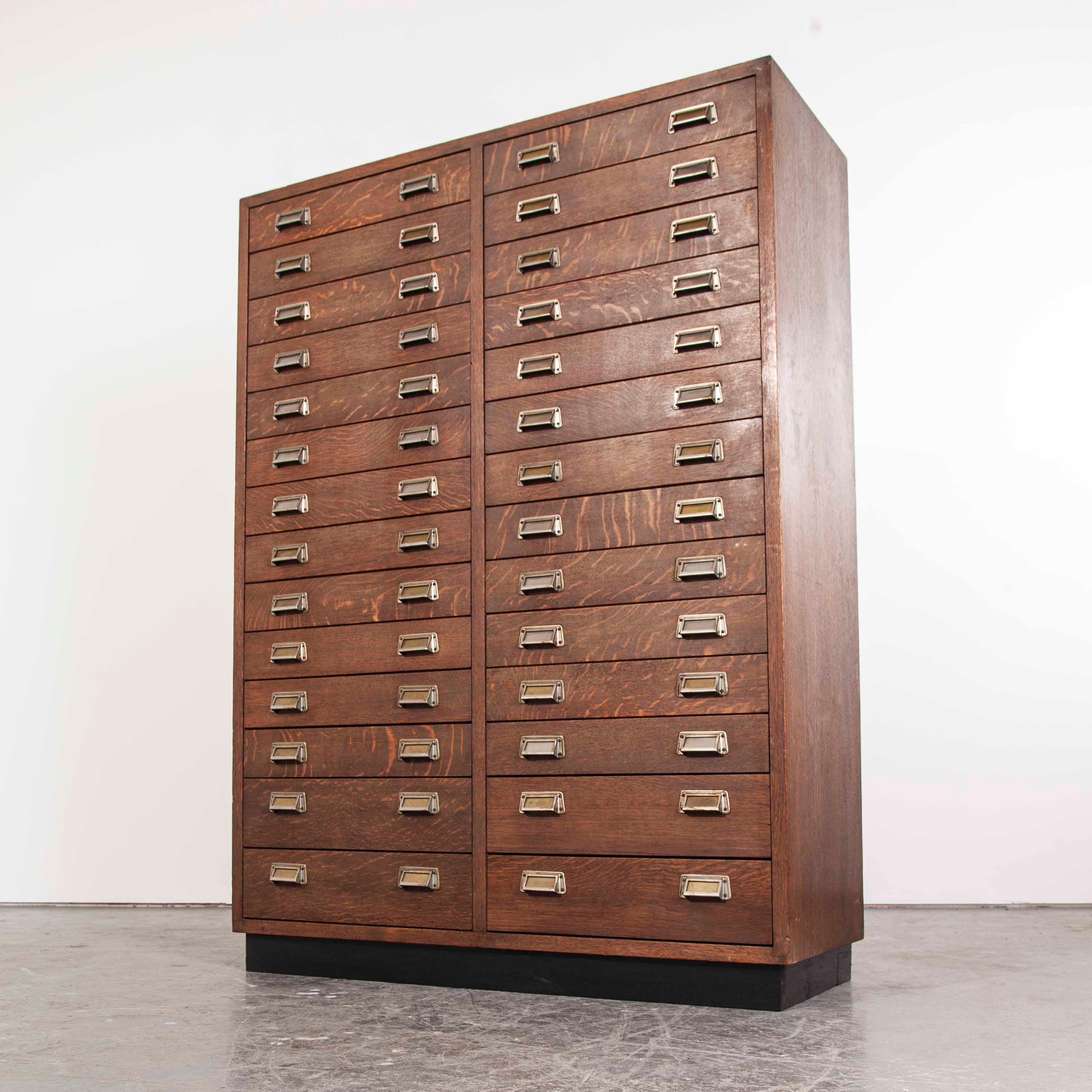 1950s Oak Apothecary Multi Drawer Chest of Drawers, Twenty Eight Drawers 4