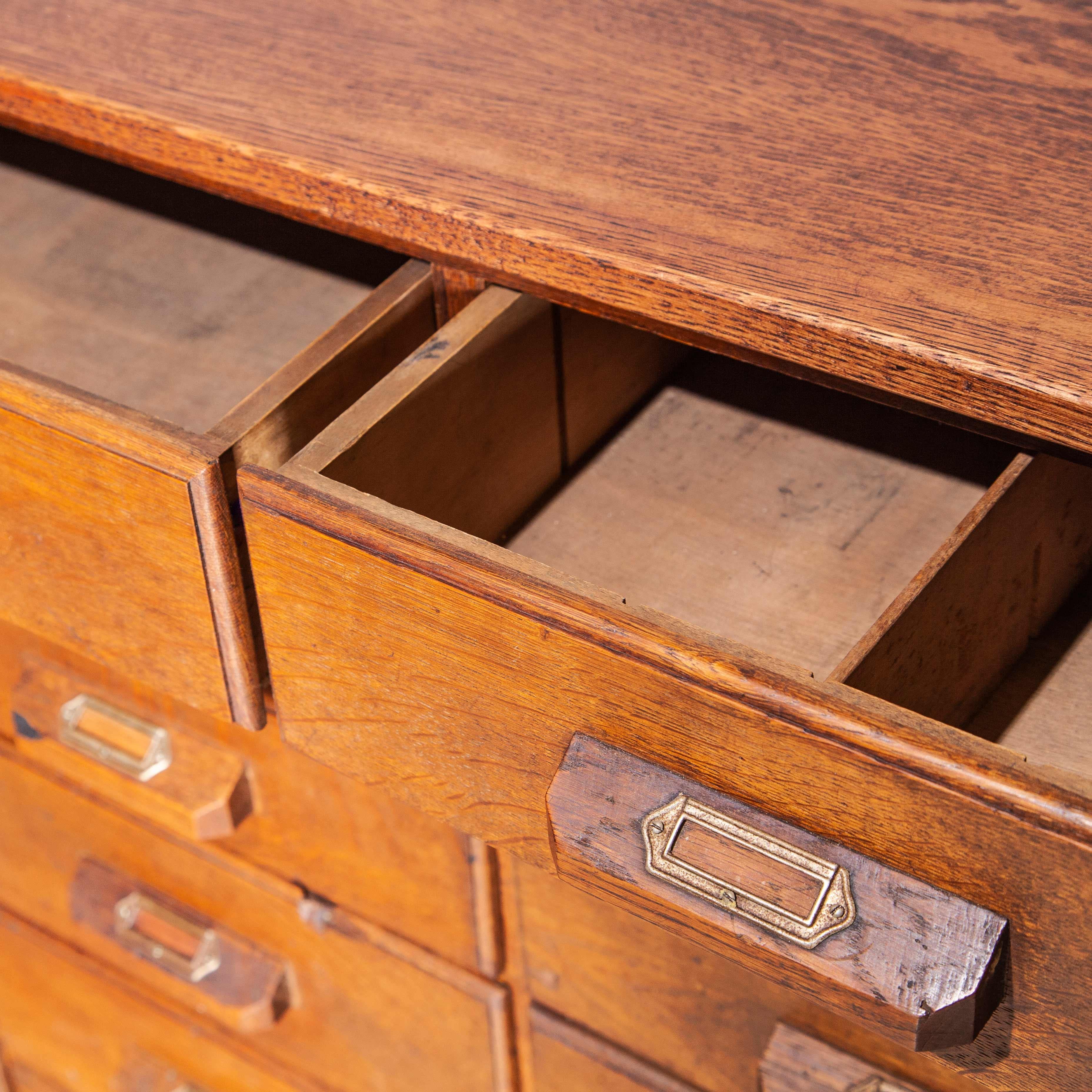 1950s Oak Apothecary Multi Drawer Chest of Drawers, Twenty Four Drawers 1