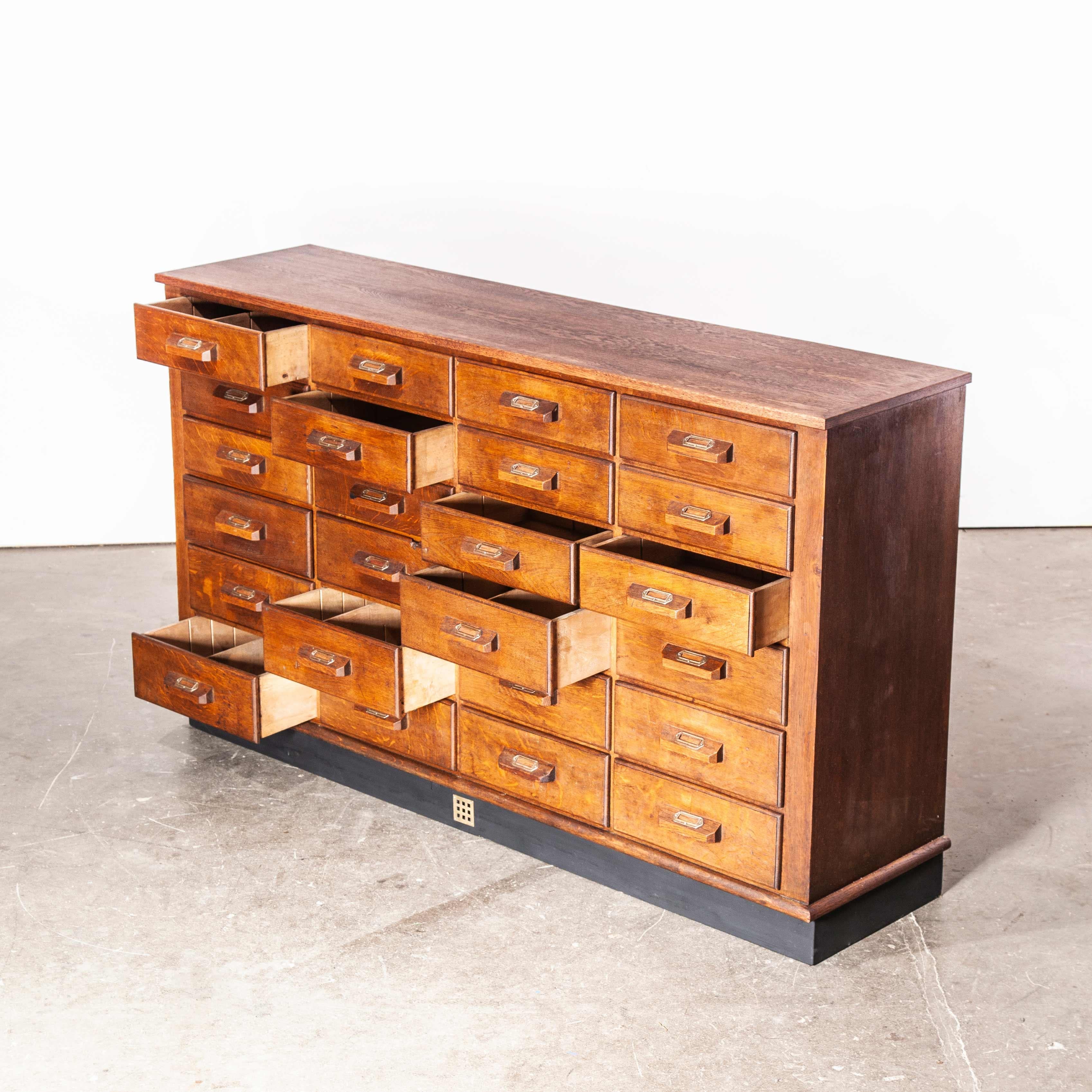 1950s Oak Apothecary Multi Drawer Chest of Drawers, Twenty Four Drawers 3
