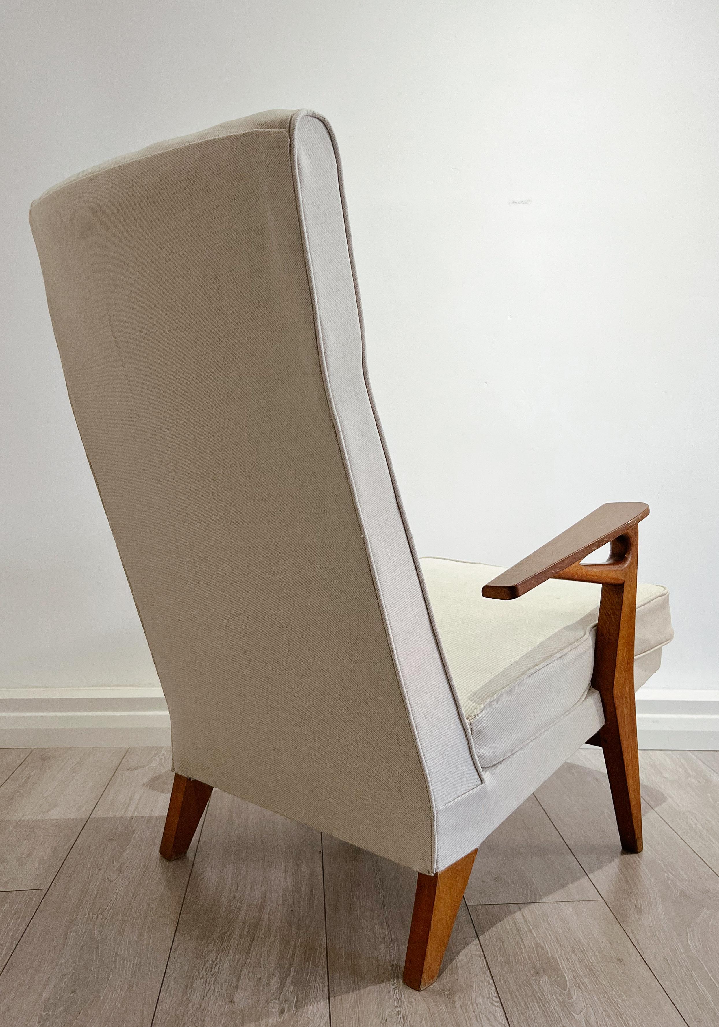 1950s Oak armchair made in France but designed by Parker Knoll, British 4
