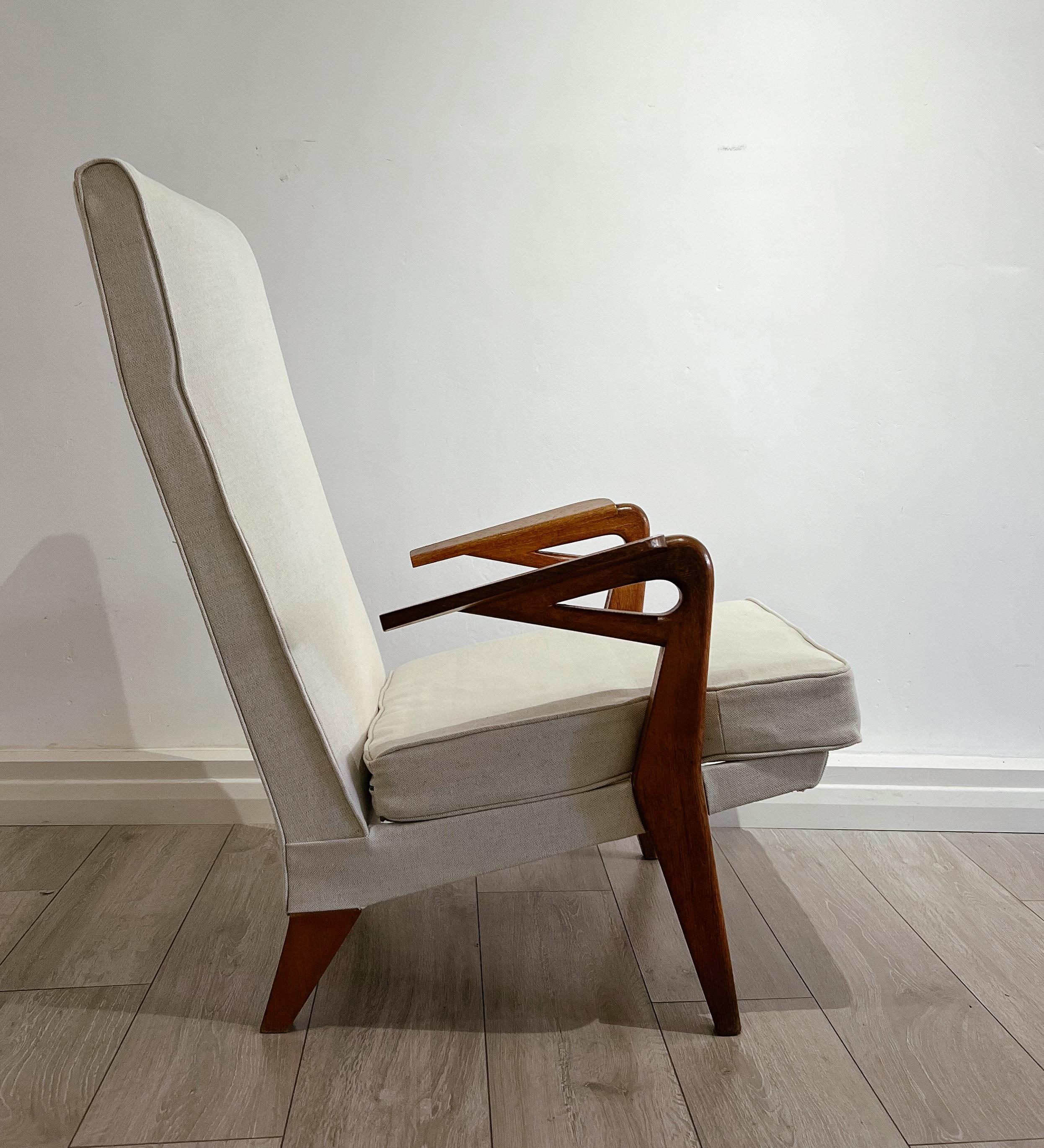 French 1950s Oak armchair made in France but designed by Parker Knoll, British