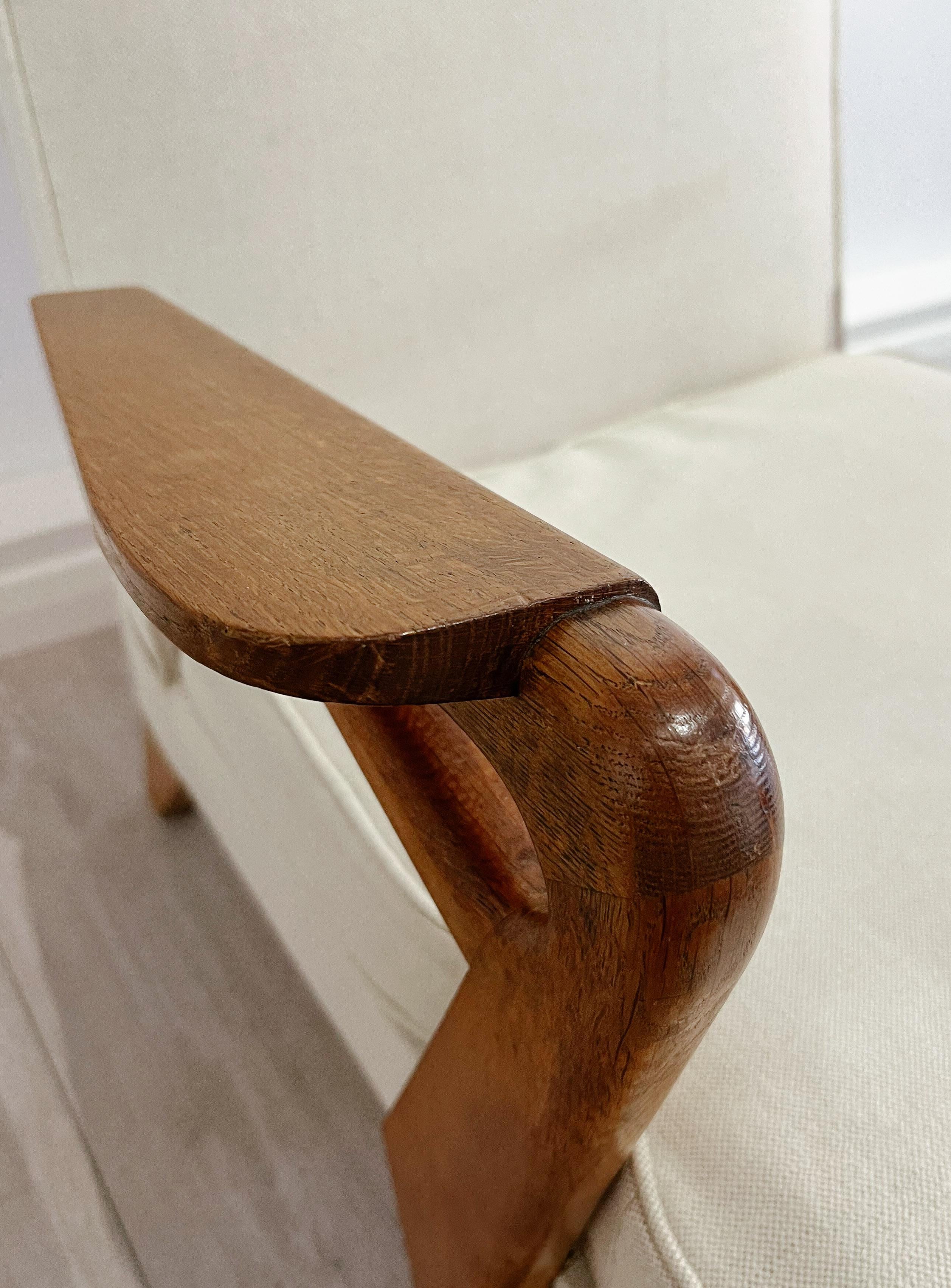 1950s Oak armchair made in France but designed by Parker Knoll, British 1