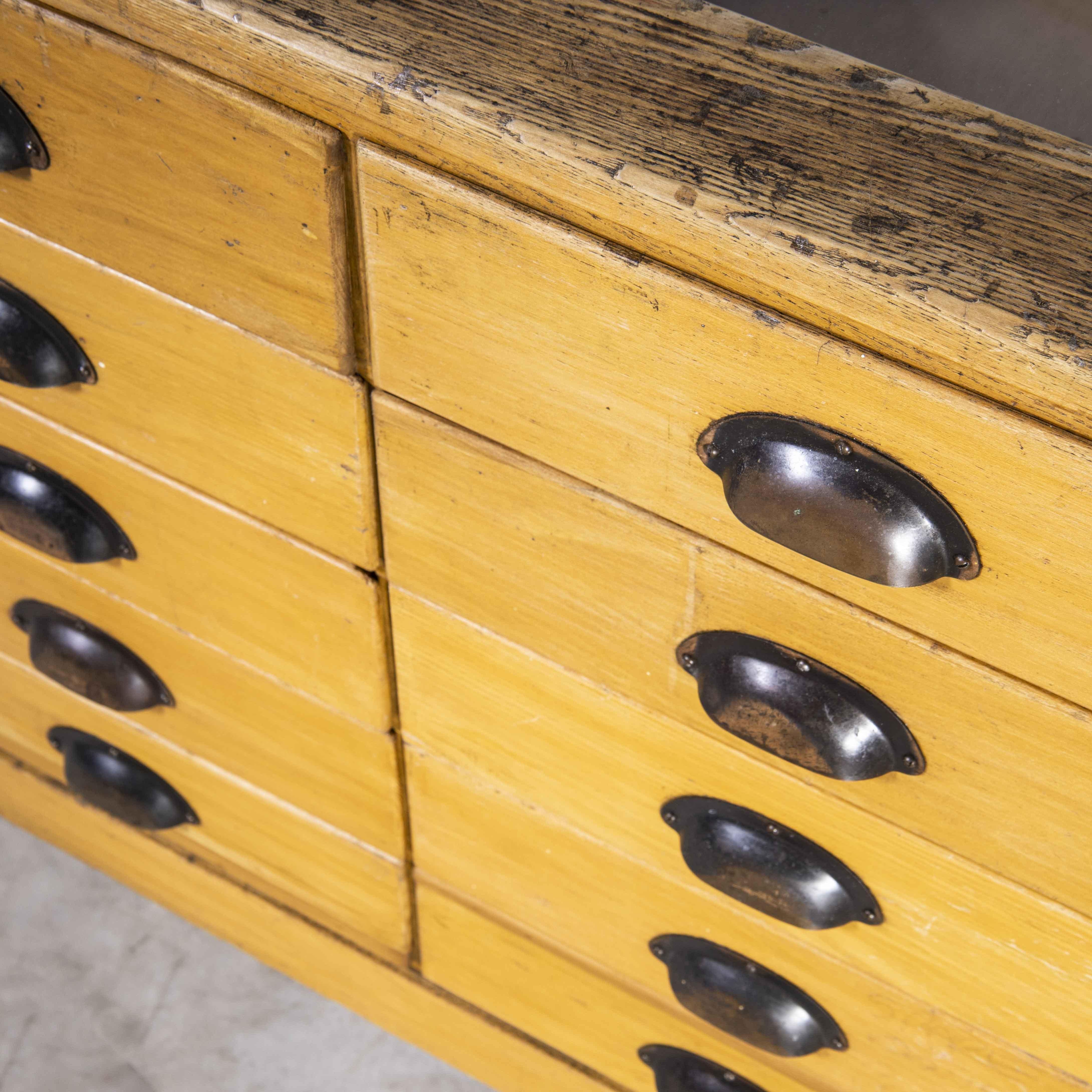 1950's Oak & Ash Haberdashery Storage Cabinet, Twenty Five Drawers 12