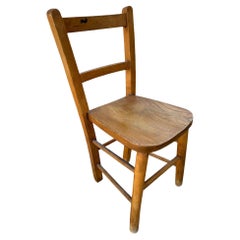 1950s Oak Child's Chapel School Chair by Elm and Beech