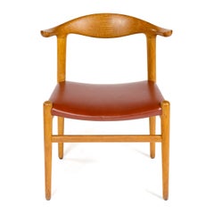 1950s Oak Cow Horn Chair by Hans J. Wegner for Johannes Hansen
