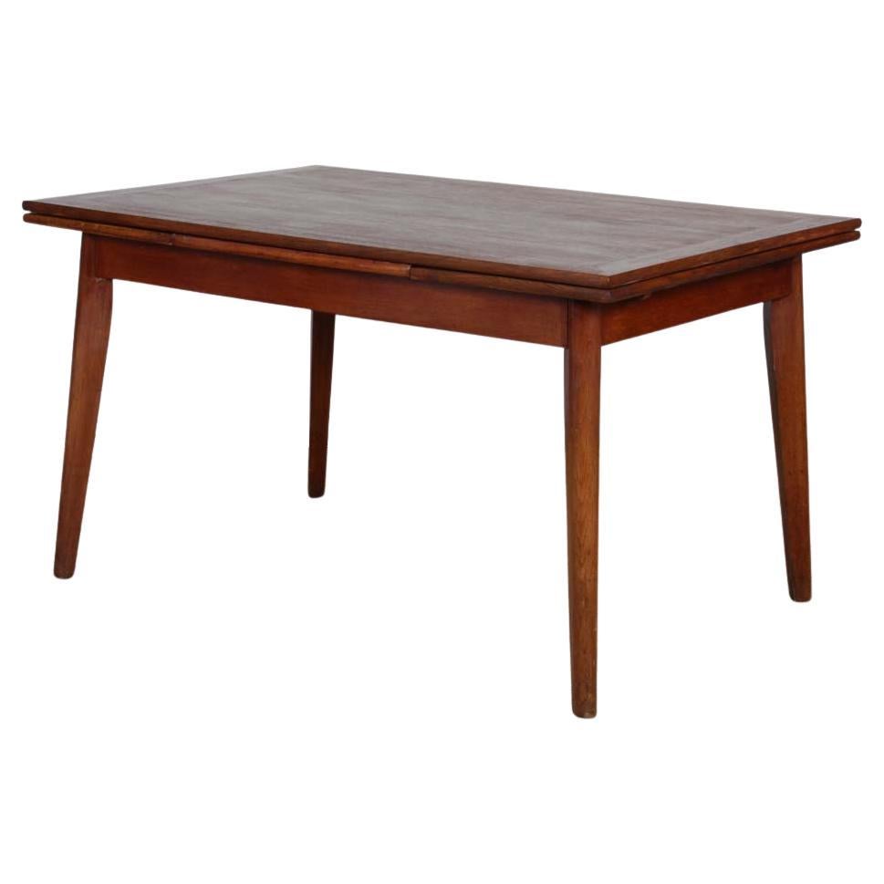 1950s oak extensible dining table
