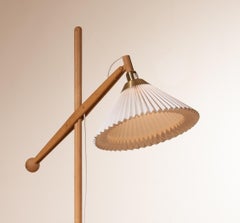 1950s, Oak Floor Lamp by Vilhelm Wohlert
