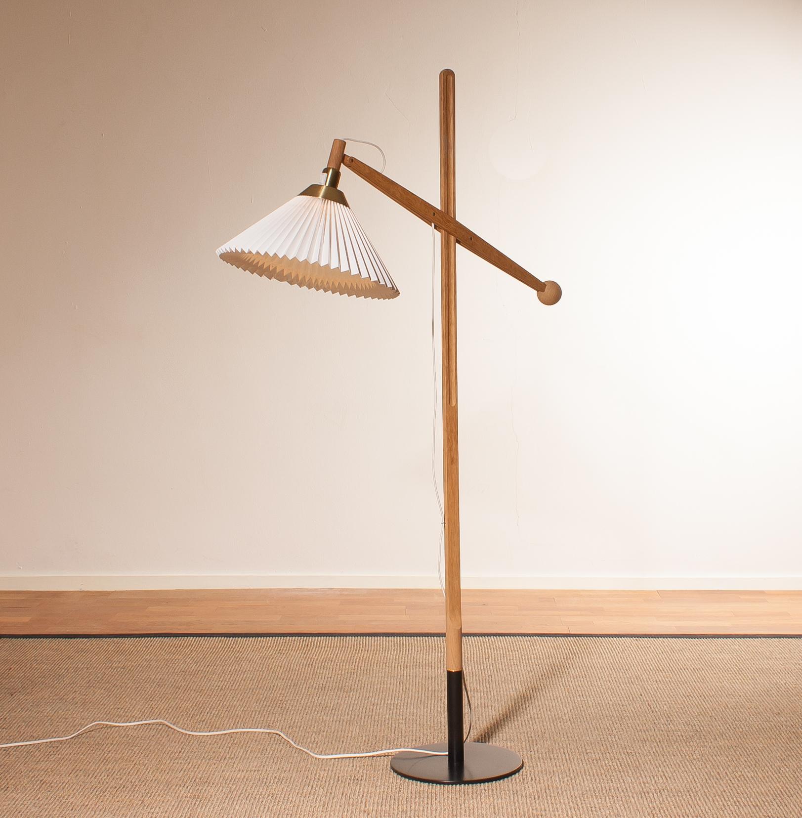 1950s, Oak Floor Lamp by Vilhelm Wohlert 2