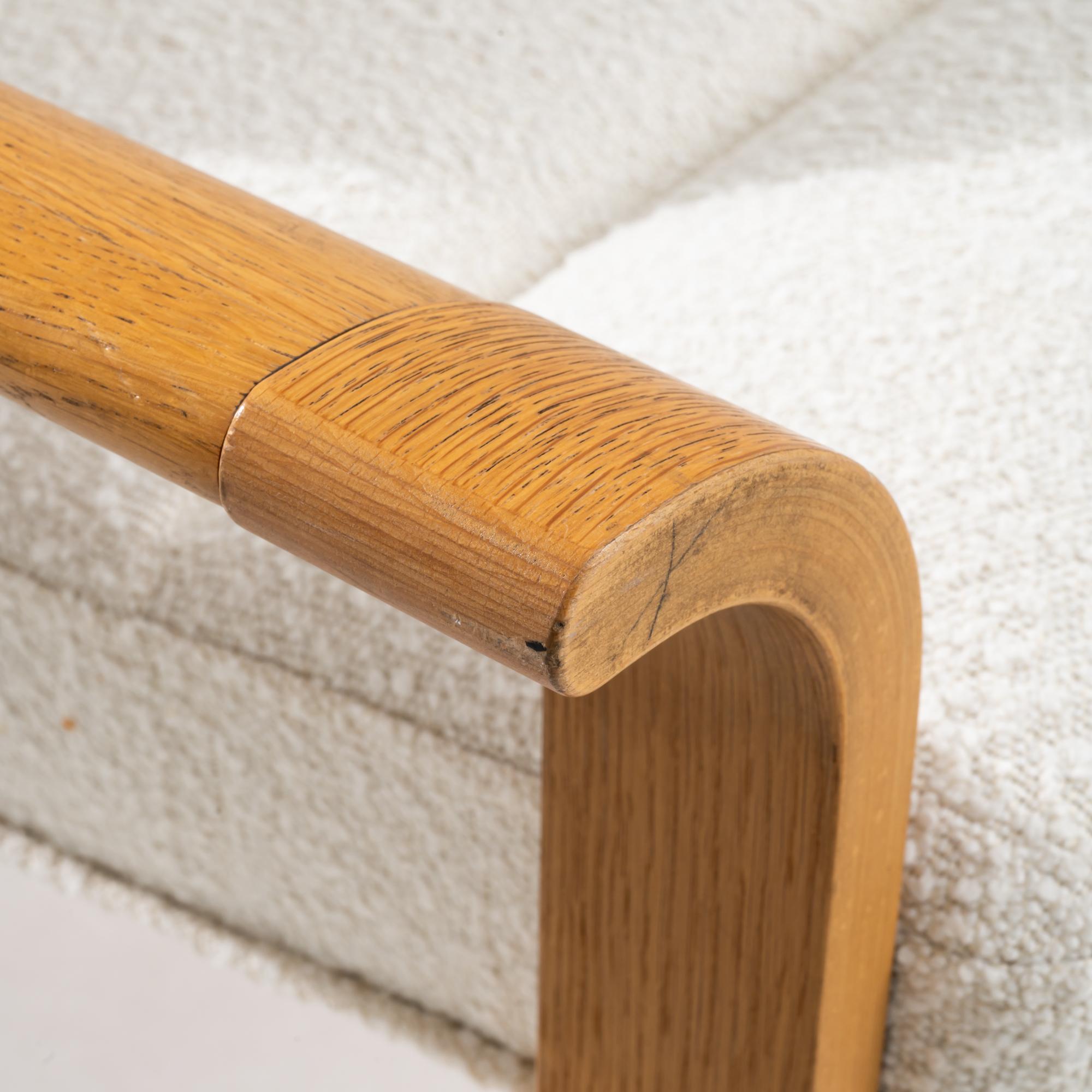 Bouclé 1950s Oak Frame Sofa by Magnus Olesen