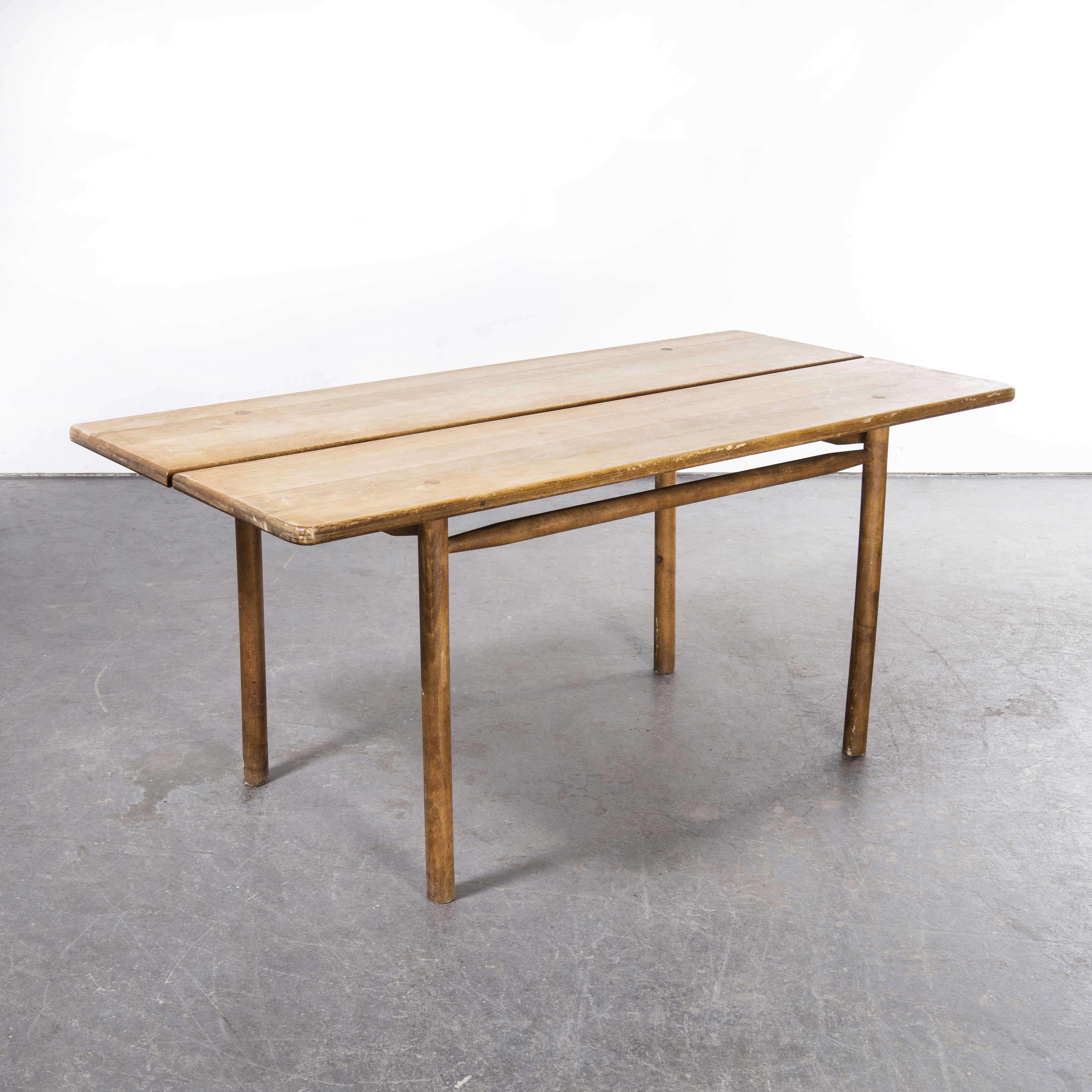 French 1950's Oak Rectangular Dining Table By Pierre Gautier-Delaye 'Model 1602'