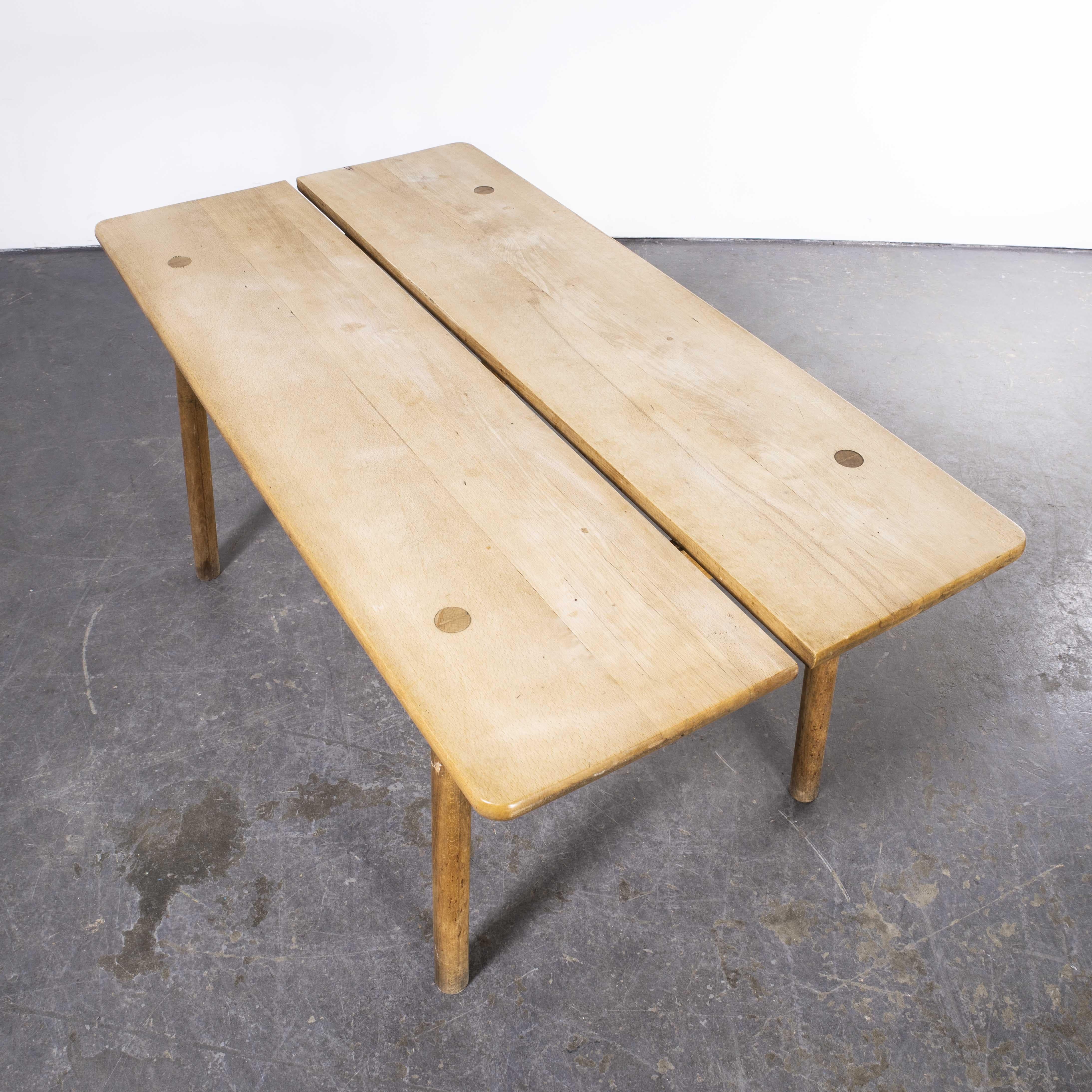 French 1950's Oak Rectangular Dining Table by Pierre Gautier-Delaye 'Model 1603' For Sale
