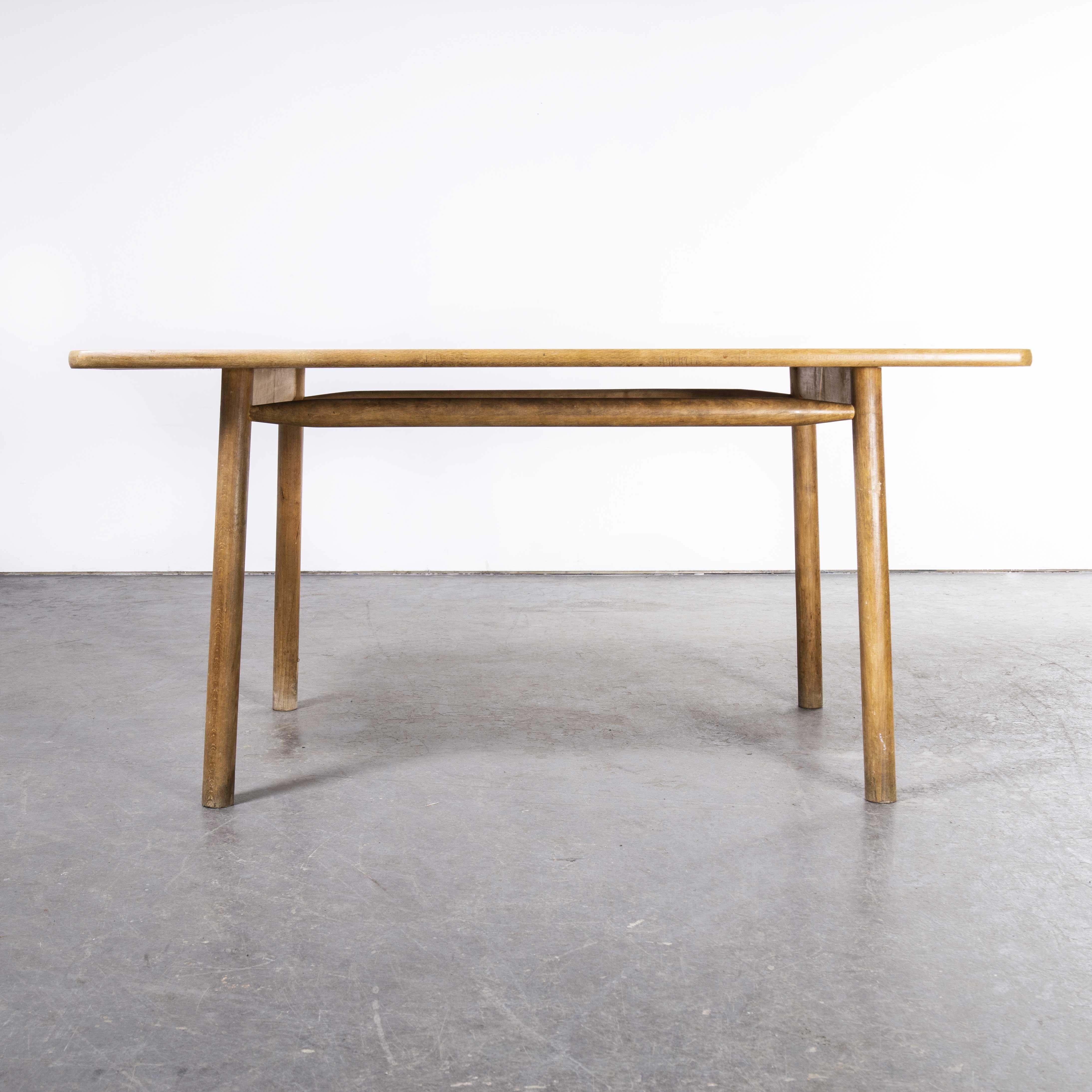 1950's Oak Rectangular Dining Table by Pierre Gautier-Delaye 'Model 1603' In Good Condition For Sale In Hook, Hampshire
