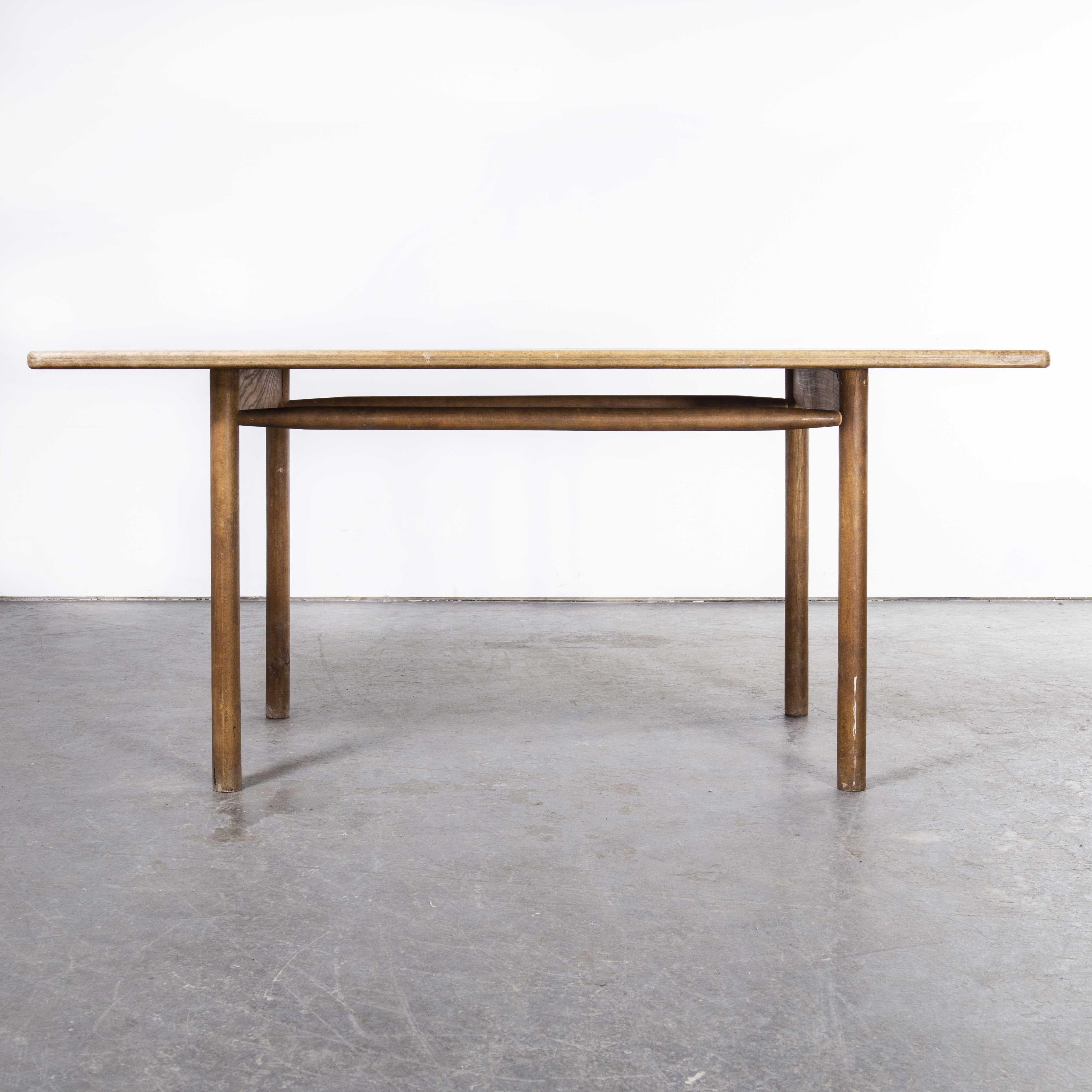 1950's Oak Rectangular Dining Table by Pierre Gautier-Delaye, 'Model 1604' In Good Condition For Sale In Hook, Hampshire