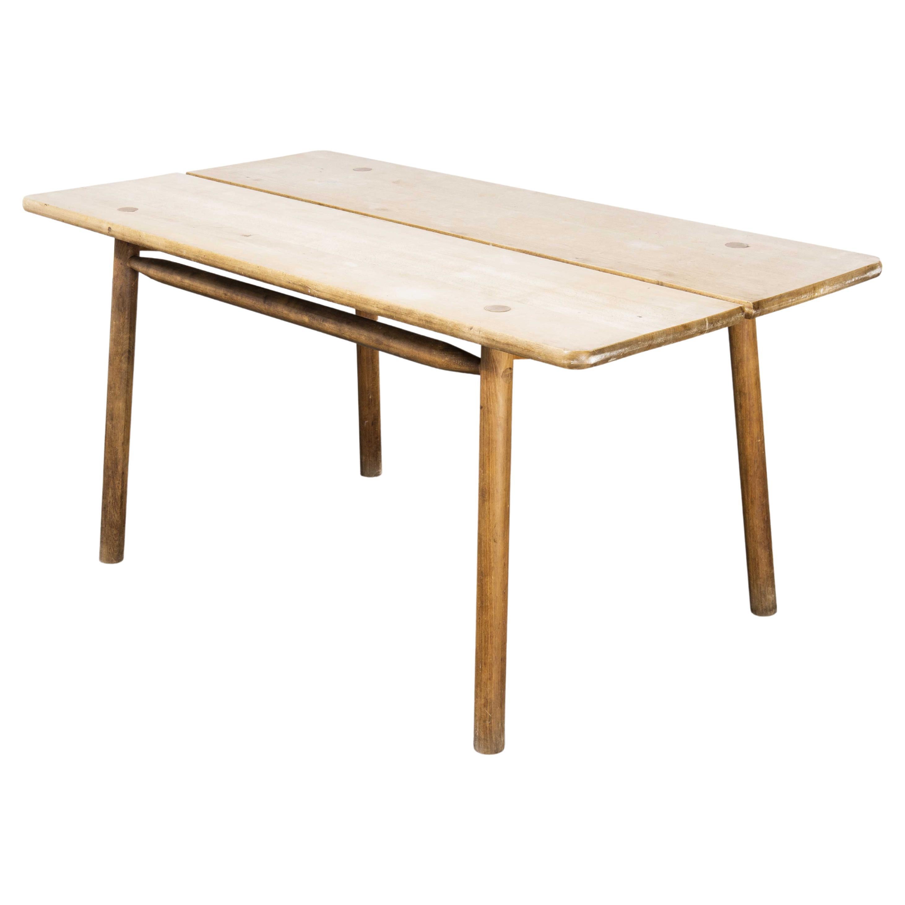 1950's Oak Rectangular Dining Table by Pierre GautierDelaye 'Model 1605' For Sale at 1stDibs
