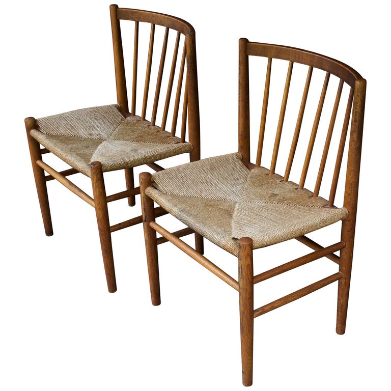 Woven Danish Cord Chair, Hardwood, Custom, Mid Century Modern Style, Dining  For Sale at 1stDibs