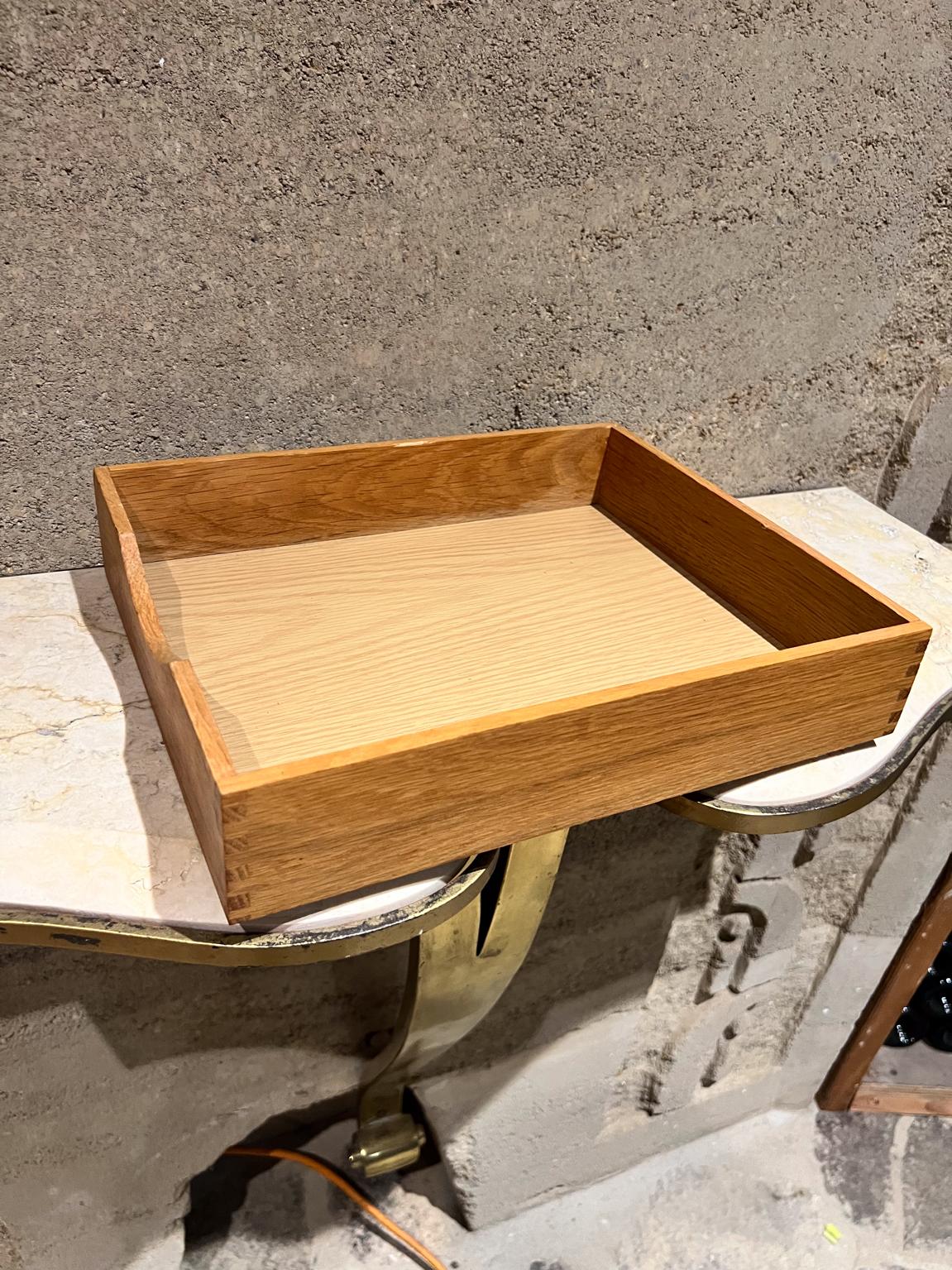 1950s Oak Wood Letter Tray MCM Desk Accessory In Good Condition For Sale In Chula Vista, CA