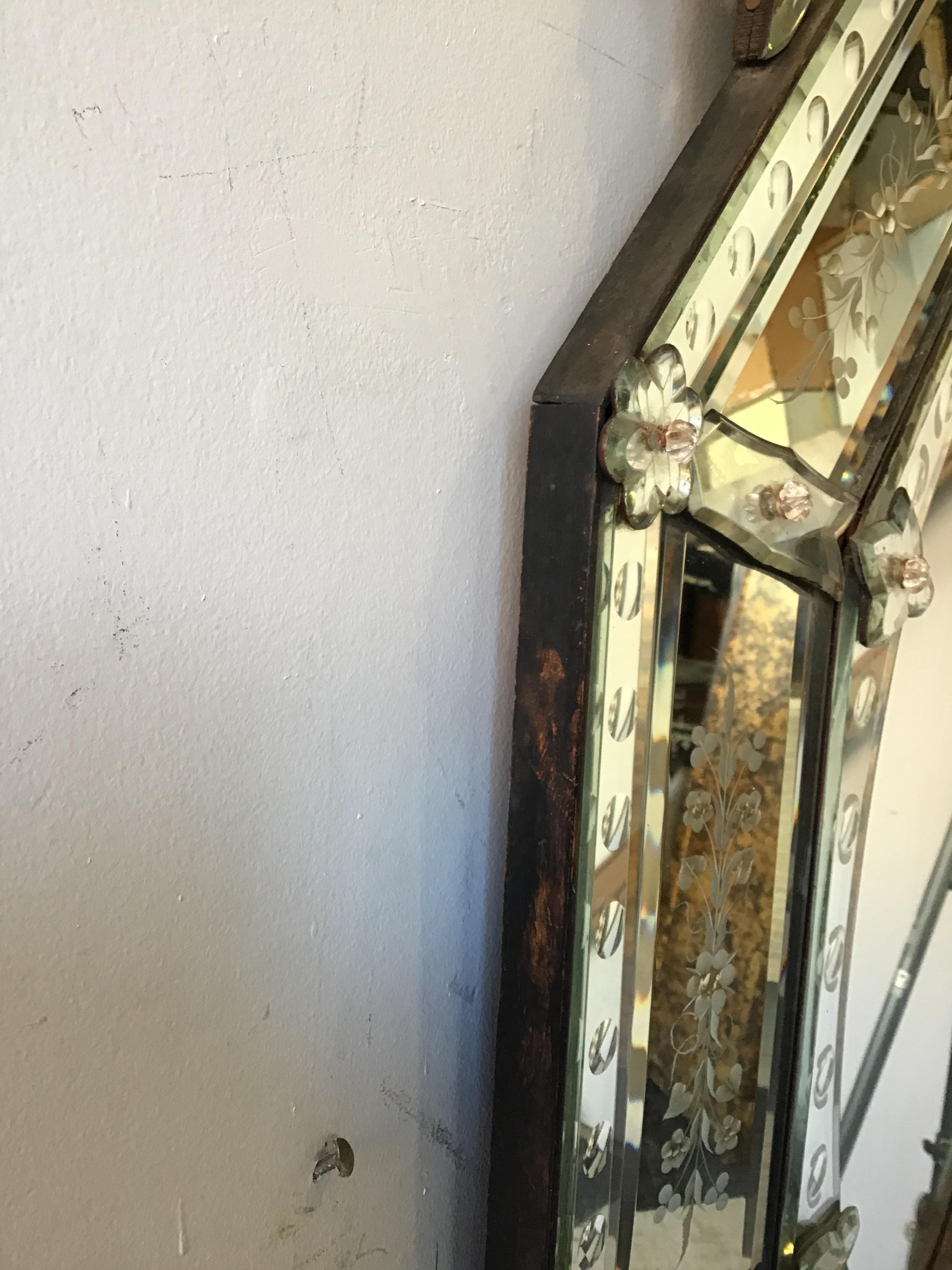 1950s Octagonal Venetian Mirror 7