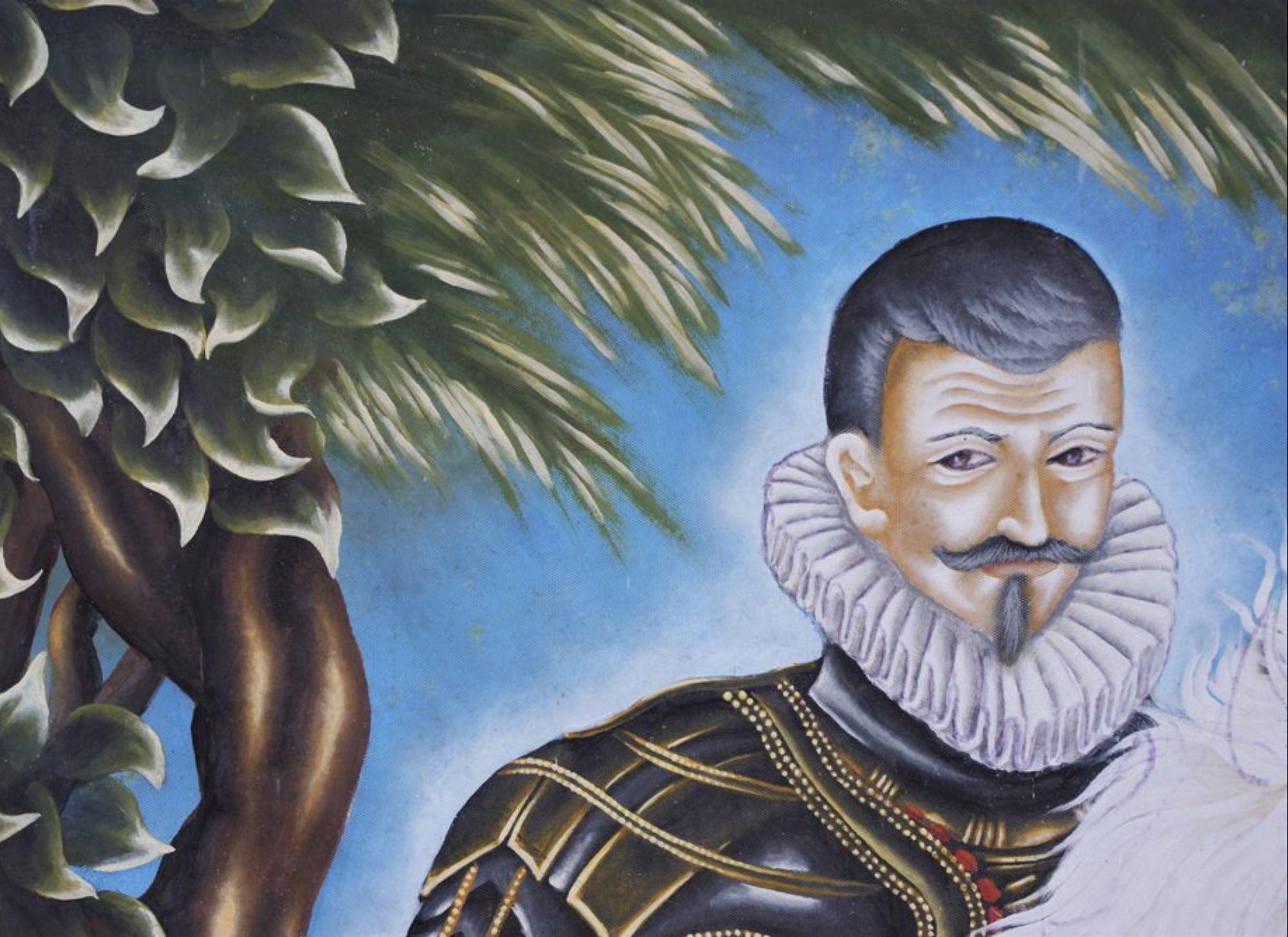 1950s Oil on Canvas Painting 'Chevalier' For Sale 2