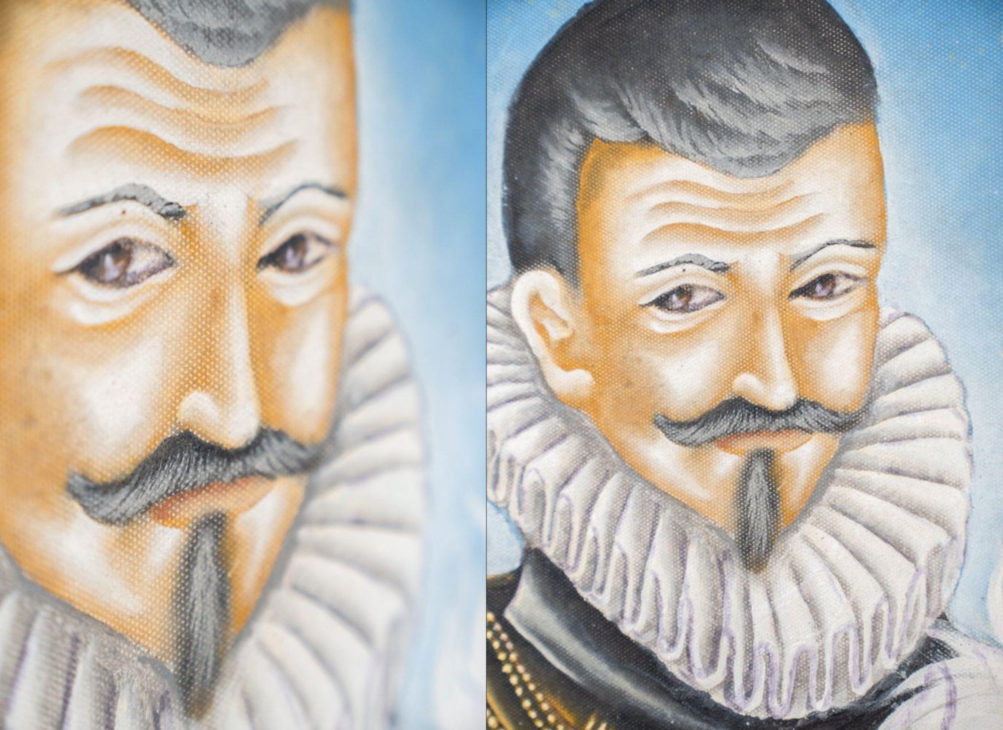1950s Oil on Canvas Painting 'Chevalier' For Sale 3