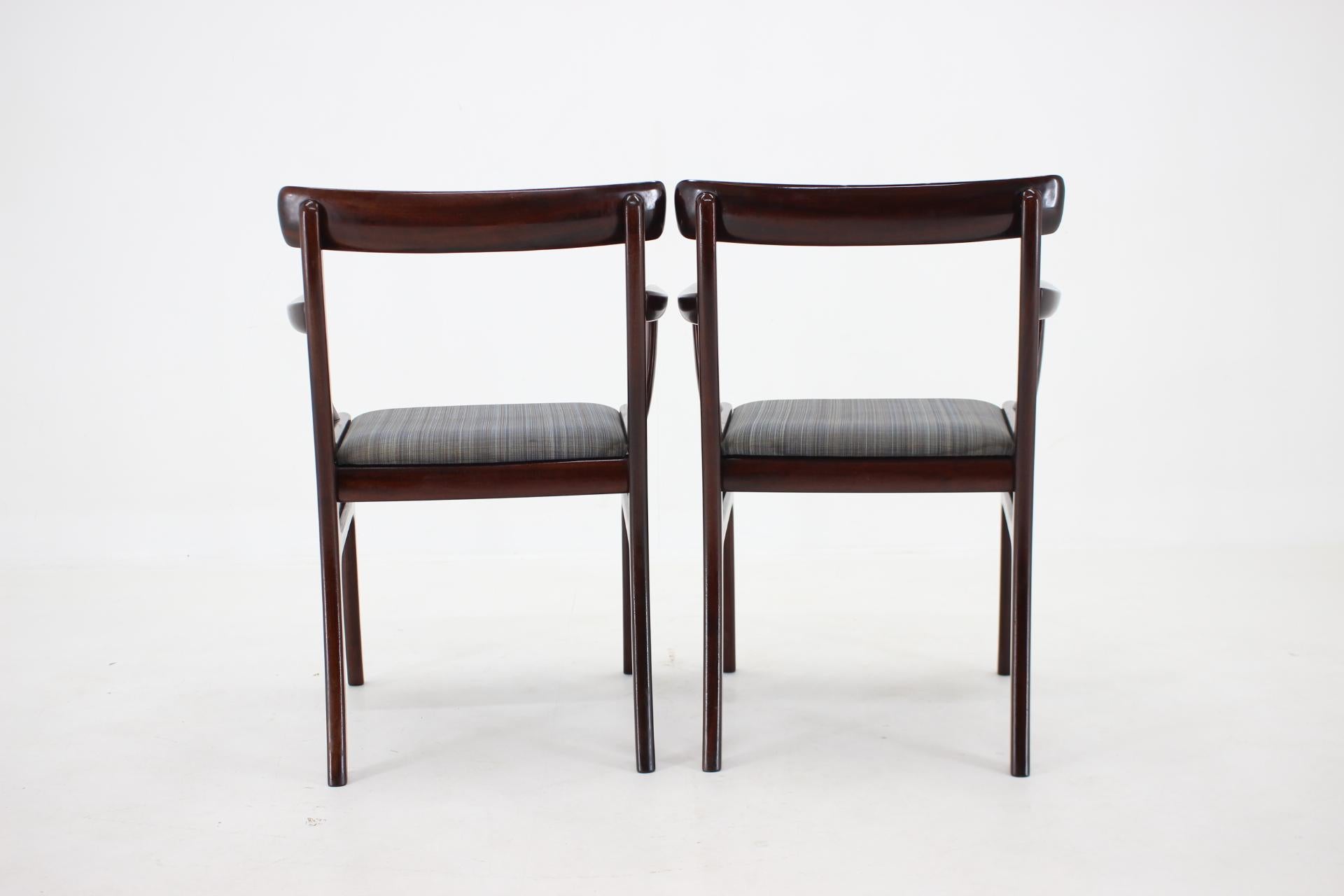 1950s Ole Wanscher Rungstedlund Chairs in Mahogany Denmark, Set of 5 For Sale 1