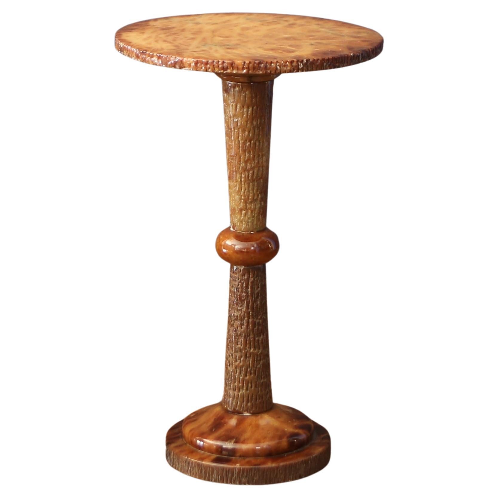 mesa de centro con pedestal de ónix de los años 50 fabricada en italia. en venta
