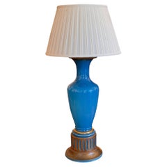 1950s Opaline Blue Lamp