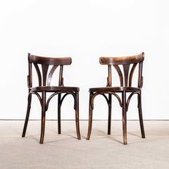 1950's Open Fan Back Back Dining Chairs - Pair