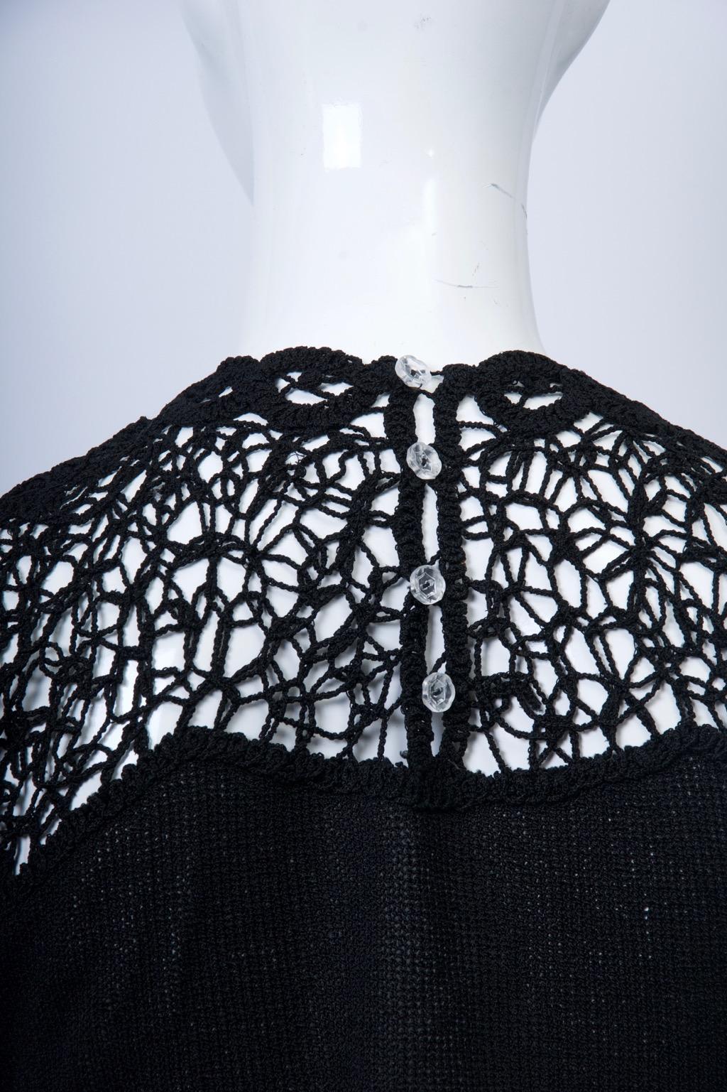 1950s Openwork Knit Top For Sale 1