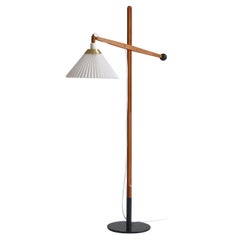 1950s Oregon Pine "Le Klint" Floor Lamp by Vilhelm Wohlert, Model 325