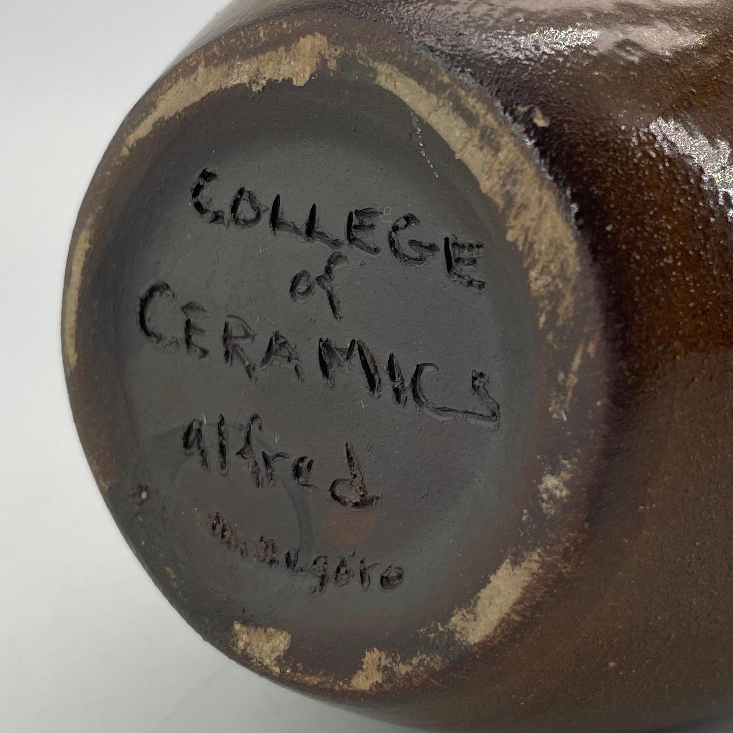 Metà XX secolo Vaso dal design organico anni '50 di Minnie Negoro Donna giapponese Alfred Noguchi Jouve in vendita