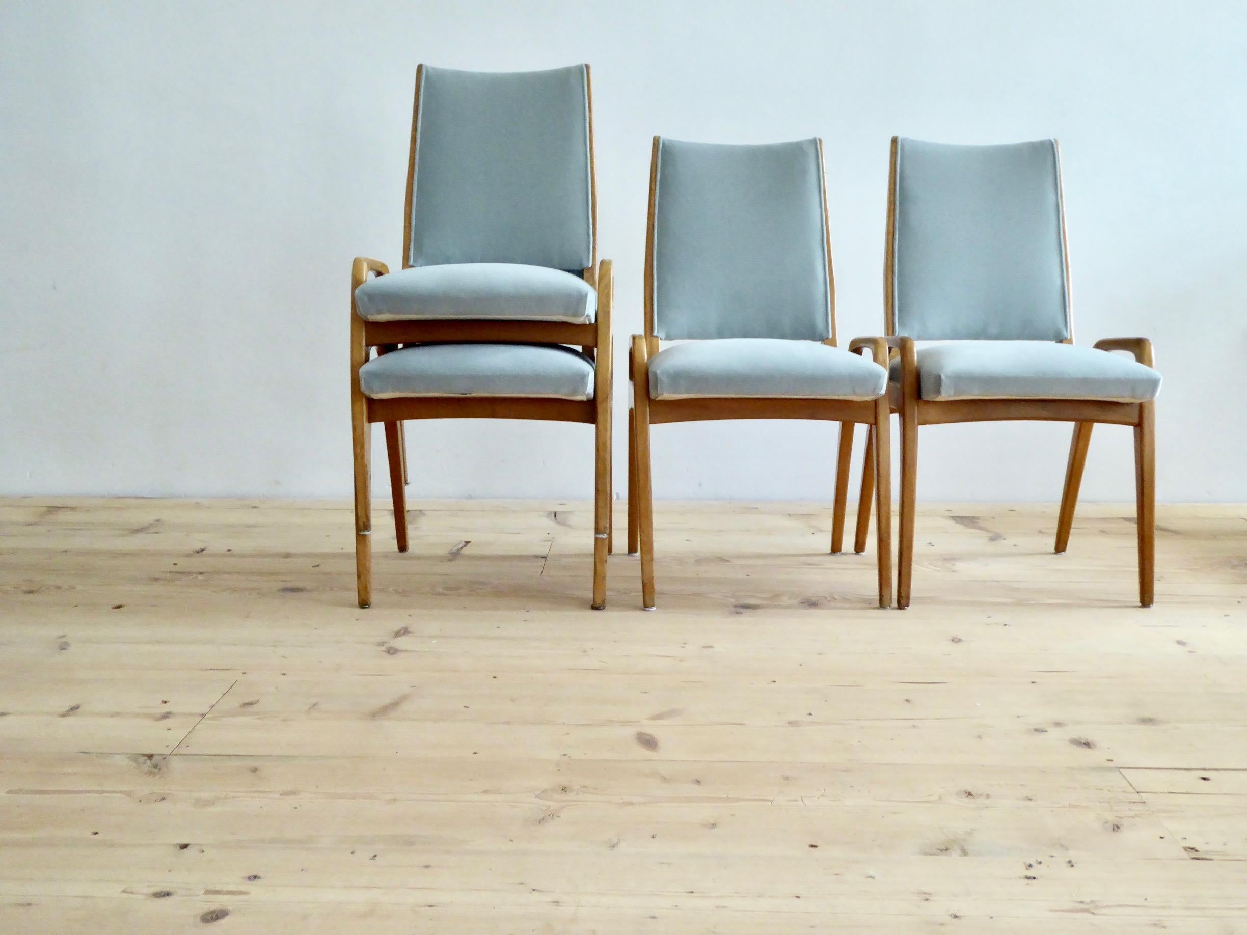 Mid-Century Modern 1950s Organic Shaped Dining Room Chairs For Sale