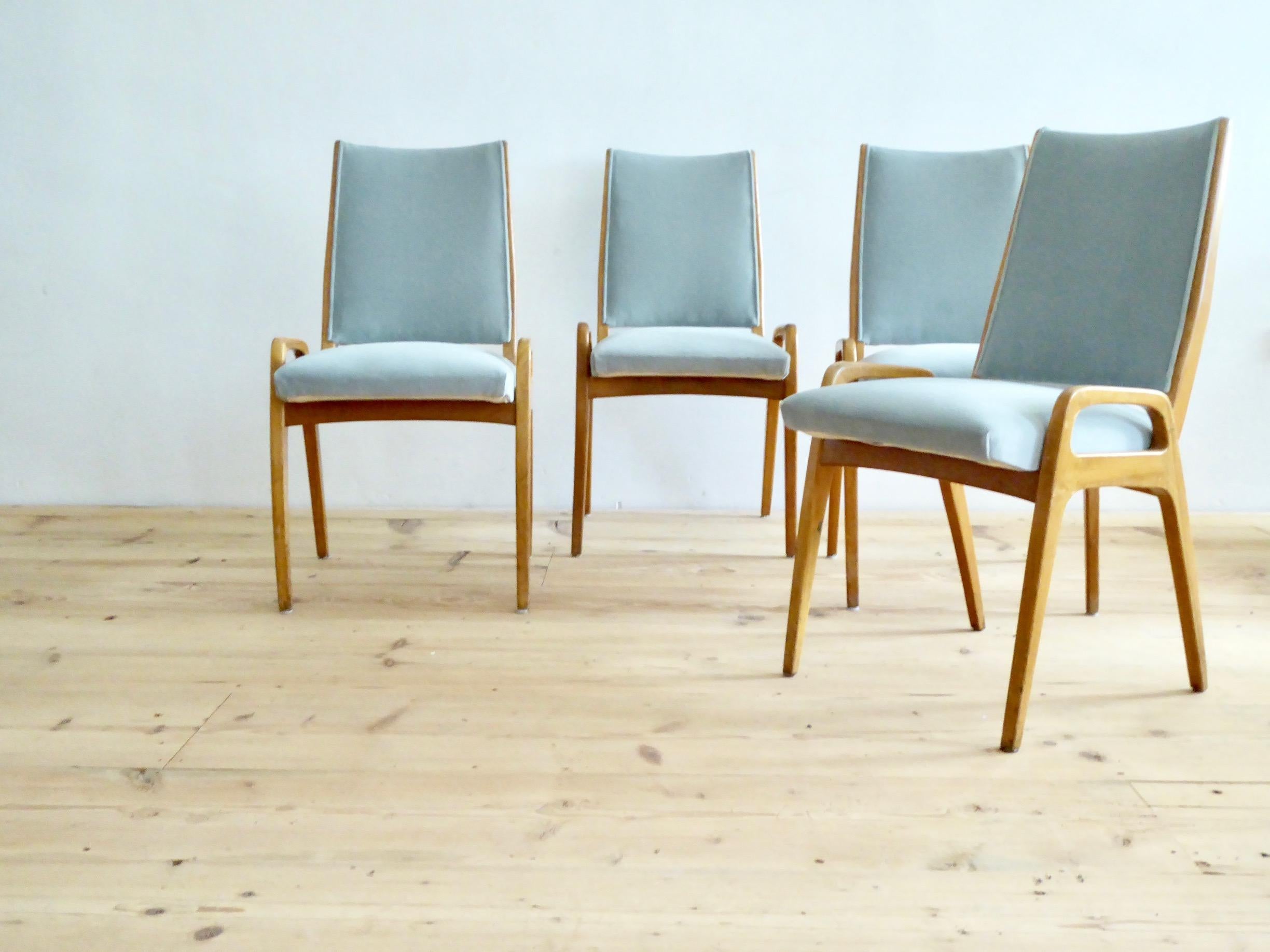 Mid-20th Century 1950s Organic Shaped Dining Room Chairs For Sale