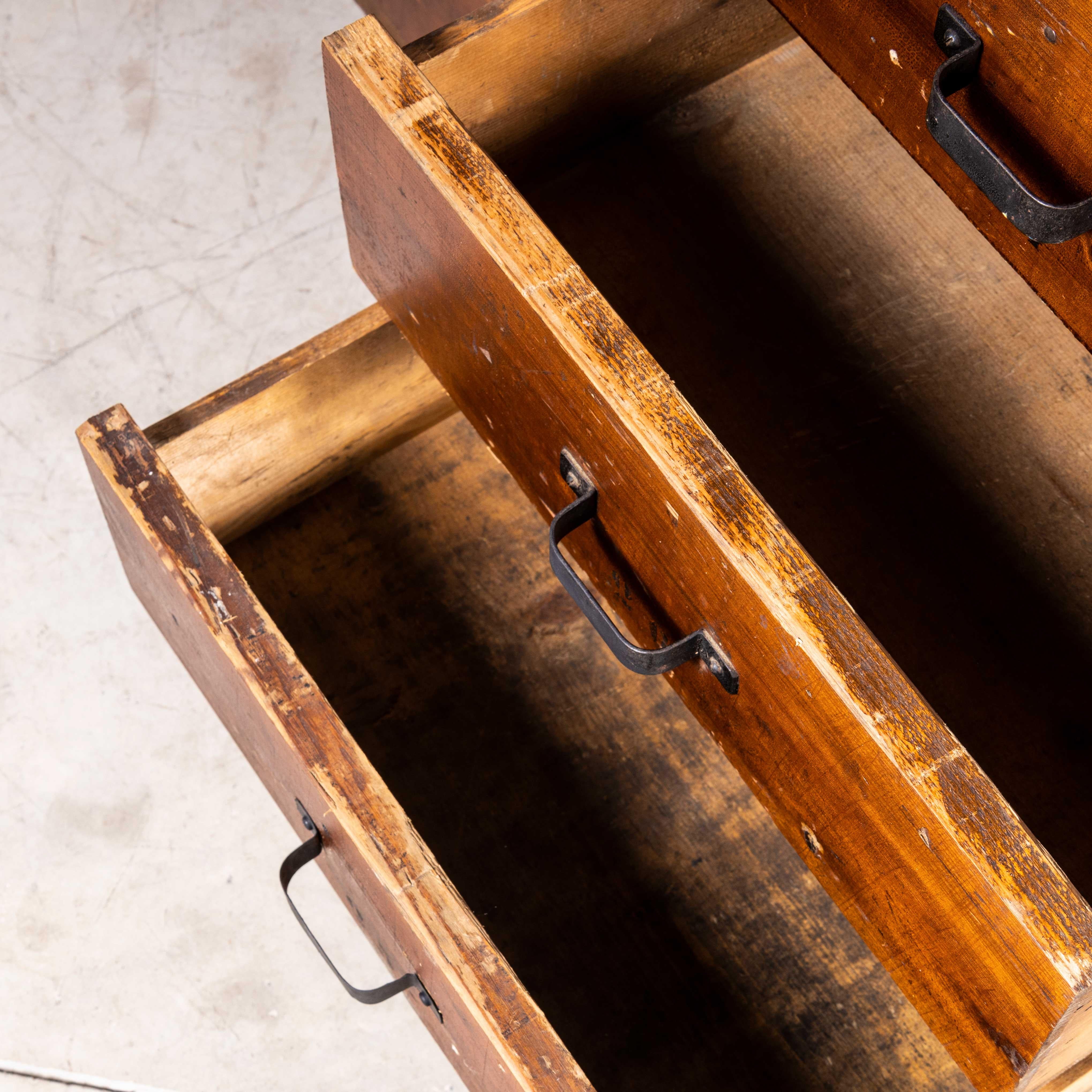 1950's Orginal French Workshop Bank Of Drawers - Twenty One Drawers For Sale 12