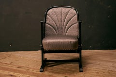 1950s Original, Authentic Wooden Cinema Armchair